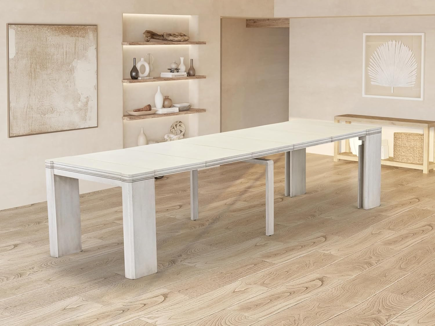 Luxe by East West Furniture Extendable Dining Table - a Rectangle Dining Table Top