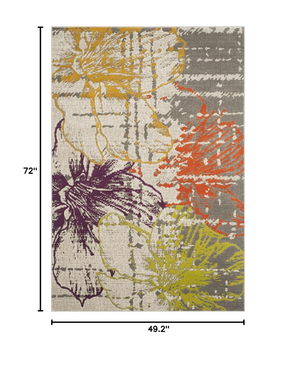 SAFAVIEH Porcello Collection PRL7732E Ivory / Grey Rug