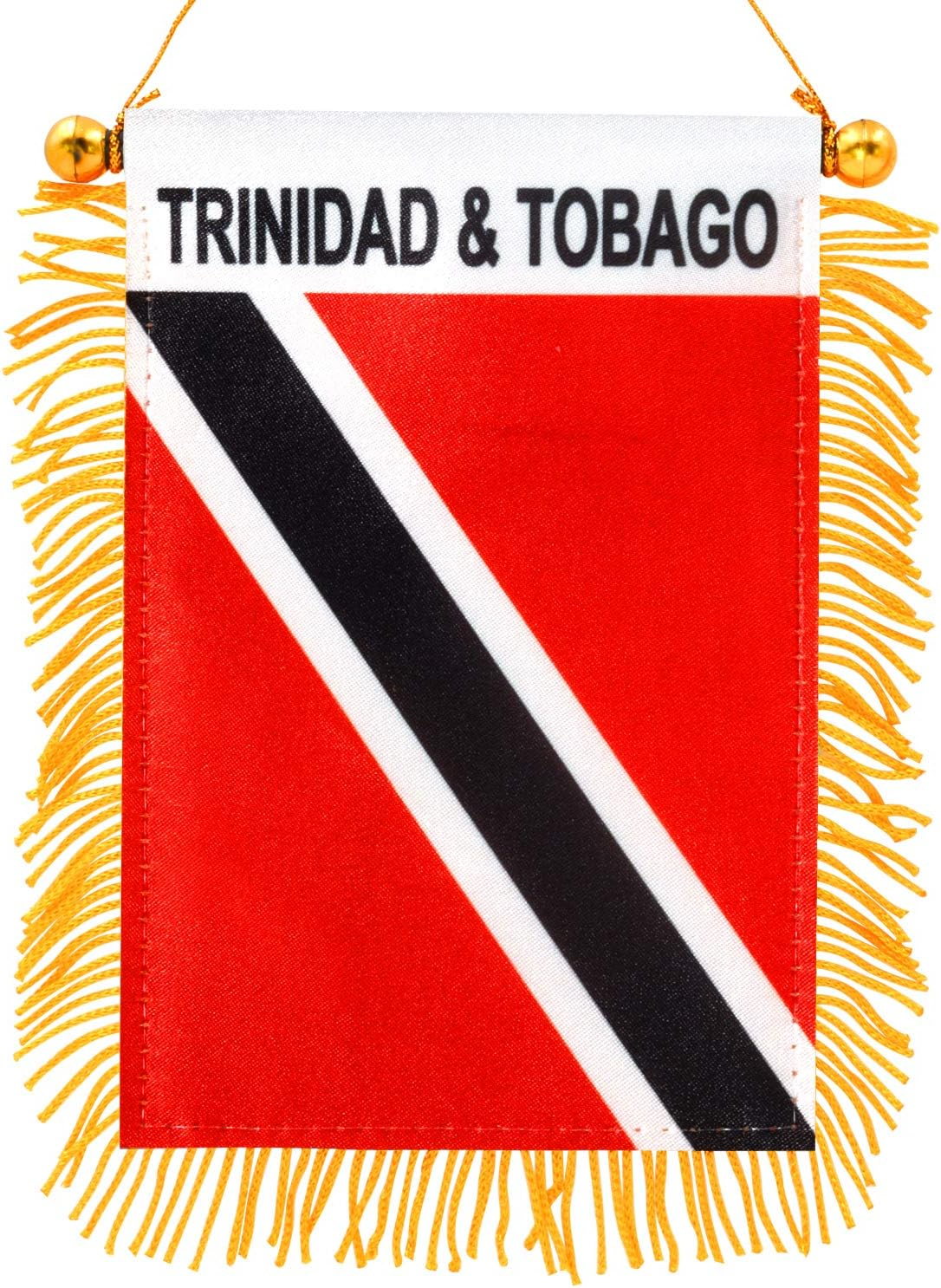 Anley 4 x 6 Inch Trinidad and Tobago Fringy Window Hanging Flag