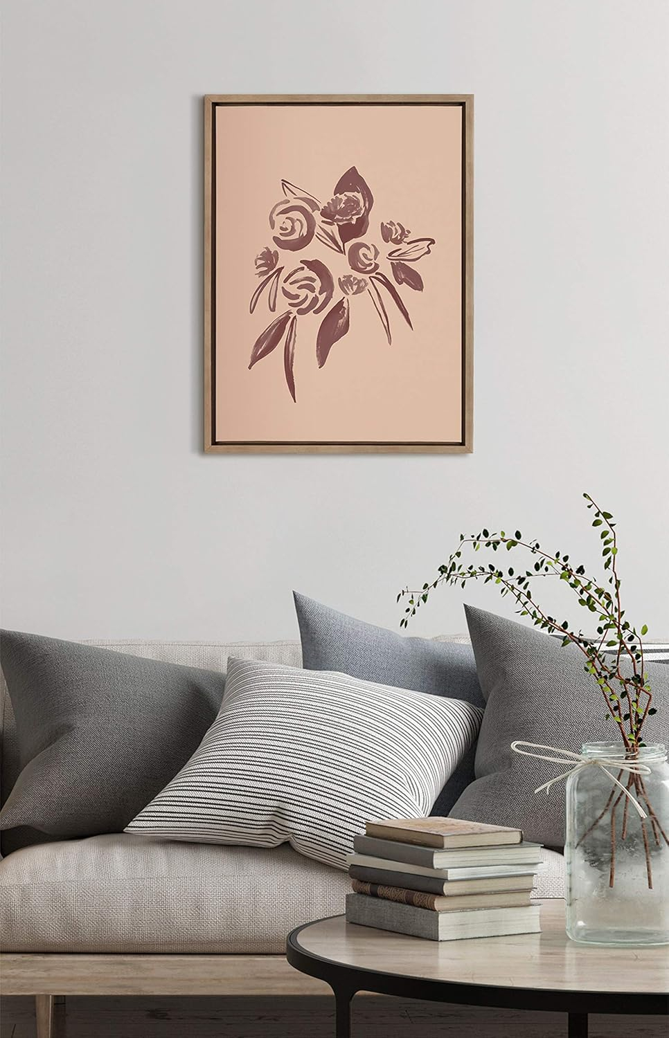 Kate and Laurel Words, Black Framed Canvas Art Print, 18x24