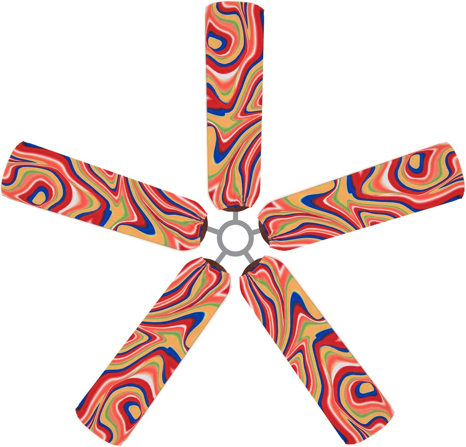 Fan Blade Designs Swirling Rainbow Ceiling Fan Blade Covers