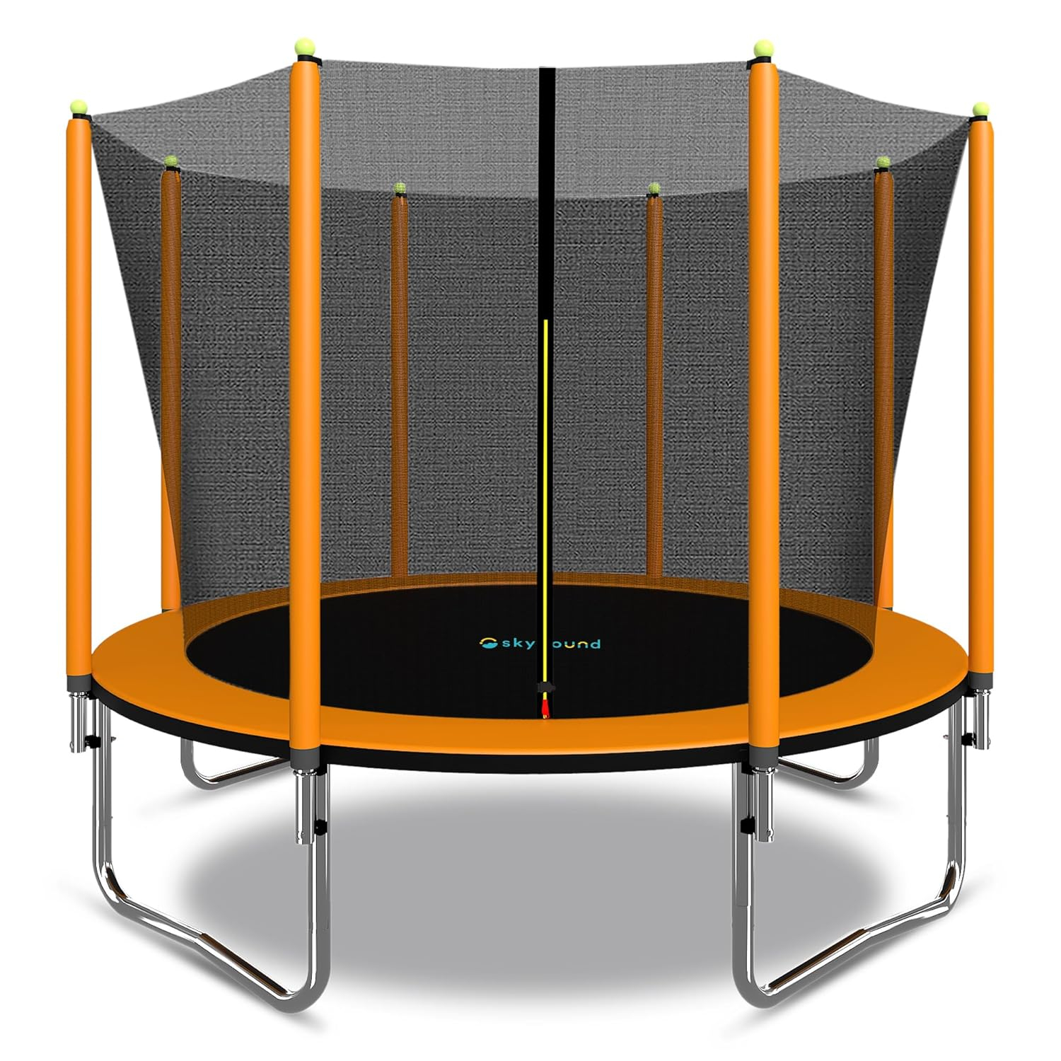 SkyBound 10ft Outdoor Recreational Trampoline for Kids and Adults with Enclosuure Net, Orange