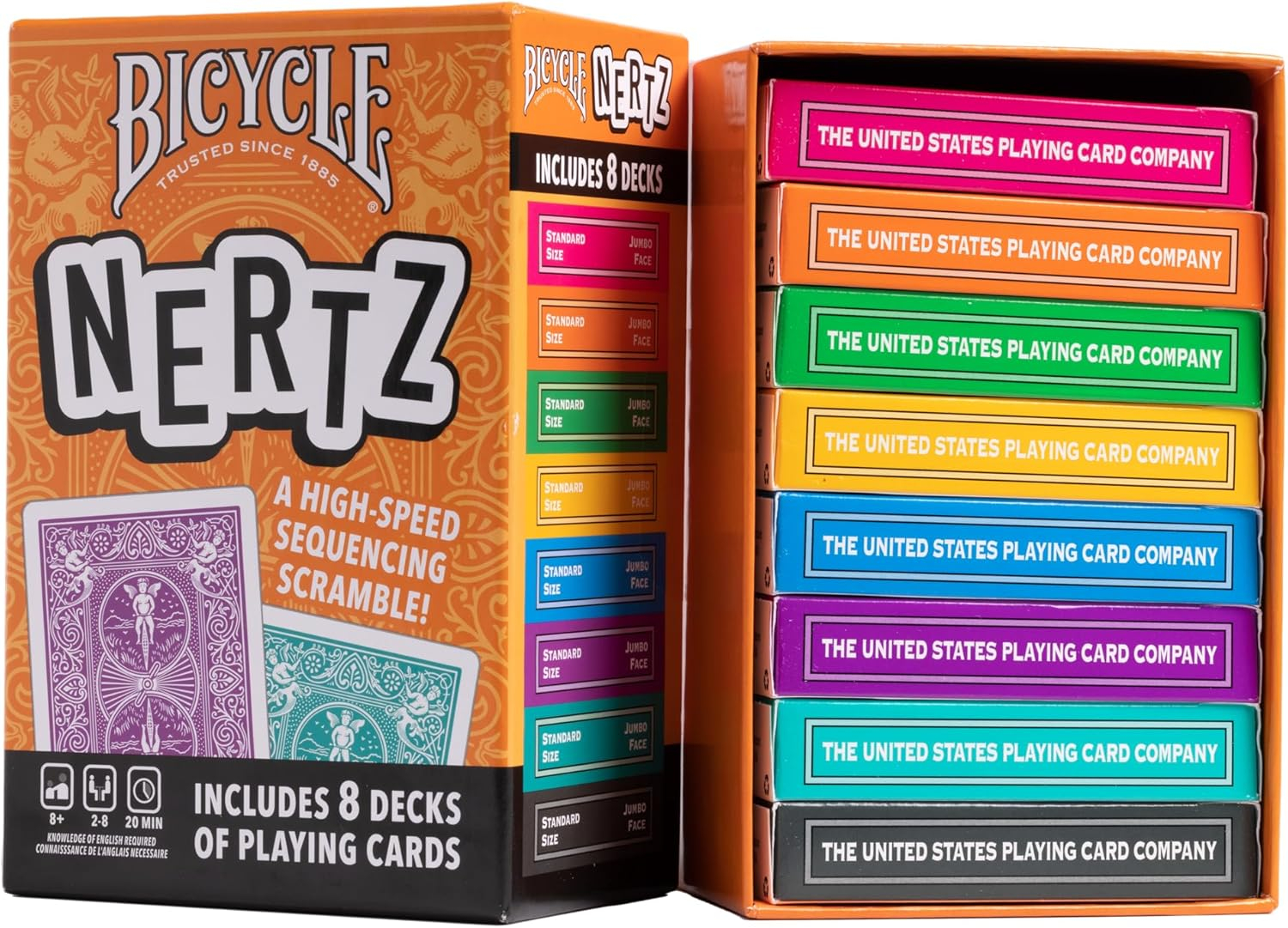 Bicycle Nertz Playing Cards Game Multiplayer Solitaire (up to 8 Players)