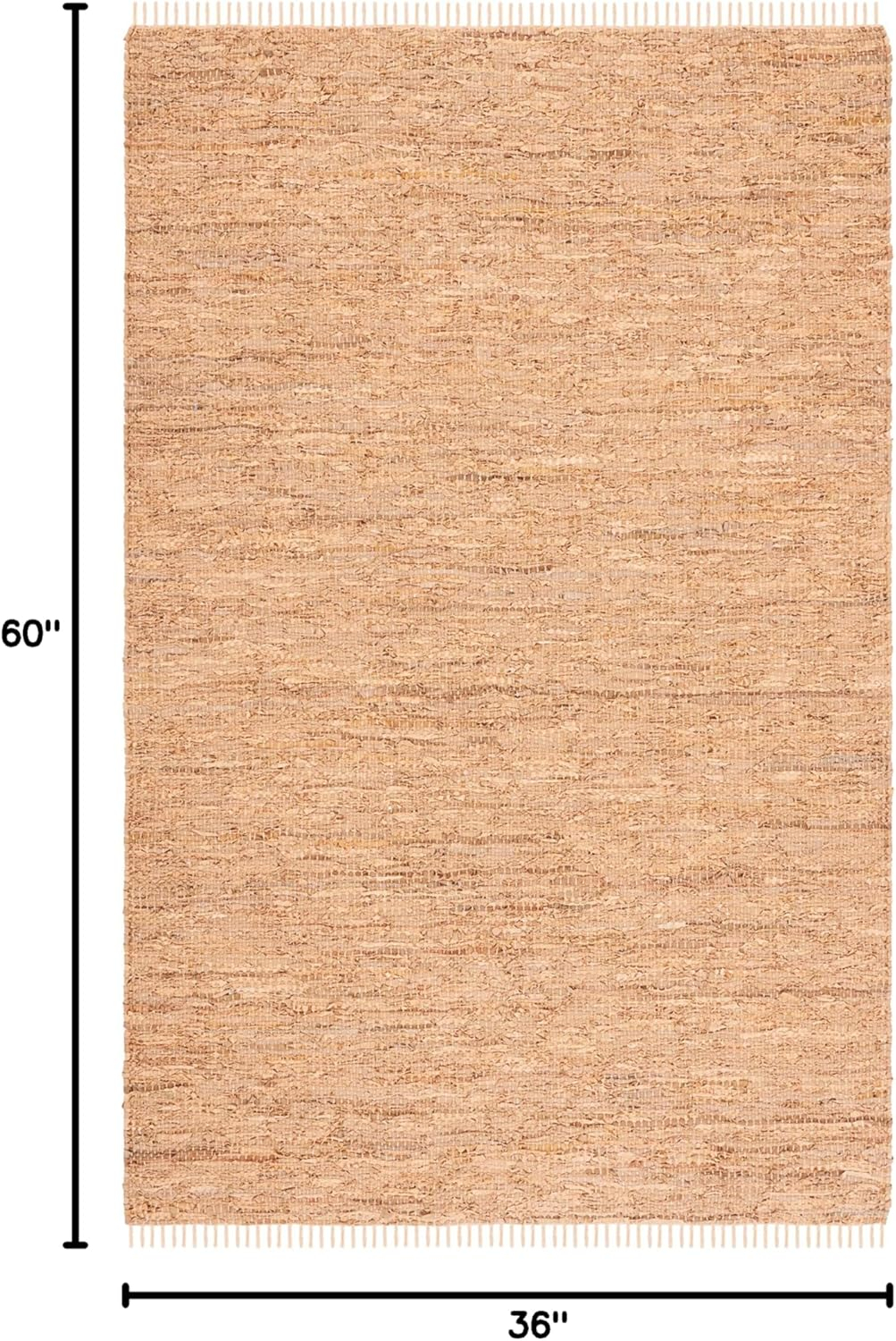 Modern Artisan Cowhide & Synthetic 3' x 5' Flat Woven Rug