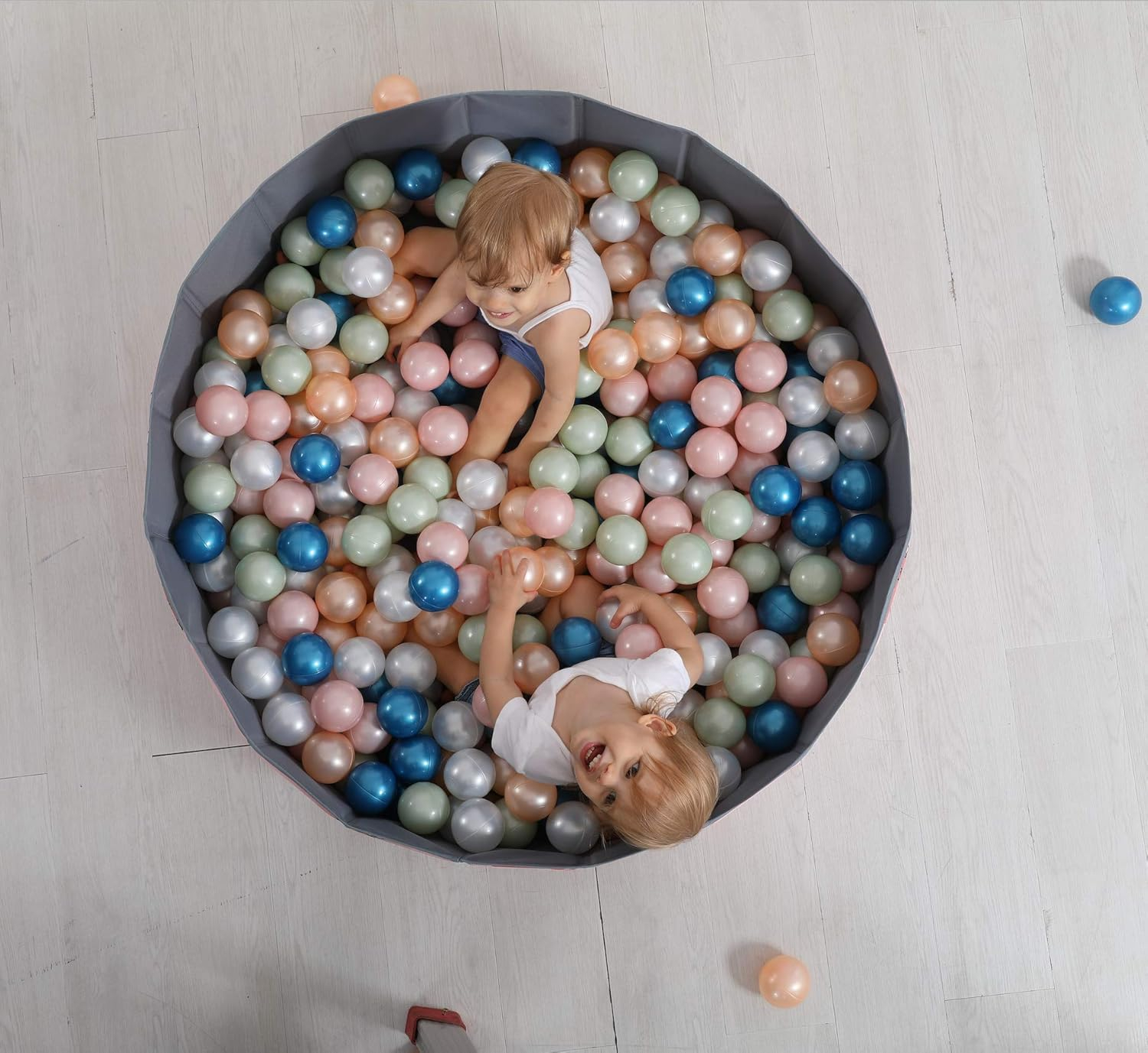 LimitlessFunN Foldable Double Layer Oxford Cloth Kids Ball Pit, Play Ball Pool with Storage Bag (Balls Not Included) Playpen for Baby Toddlers (48 Inch, Large, Pink)