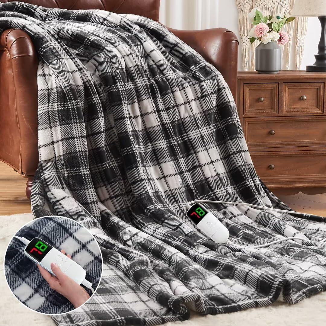Electric Heated  Blanket 50"x60" - Green Plaid