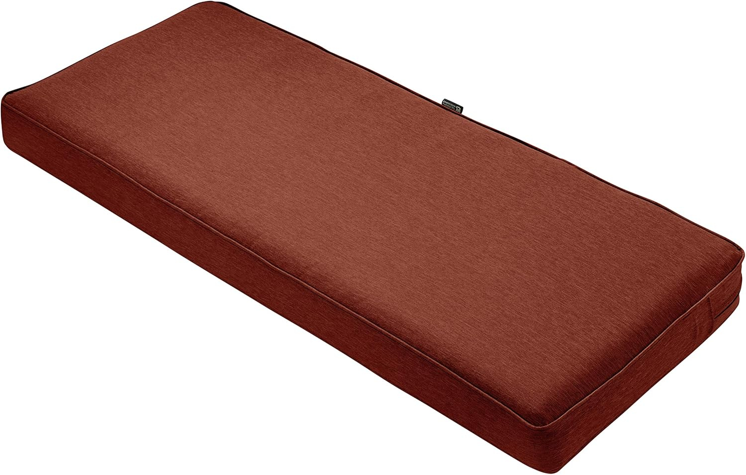 Classic Accessories Montlake FadeSafe Water-Repellent 48 x 18 x 3 Inch Outdoor Bench Cushion, Heather Henna