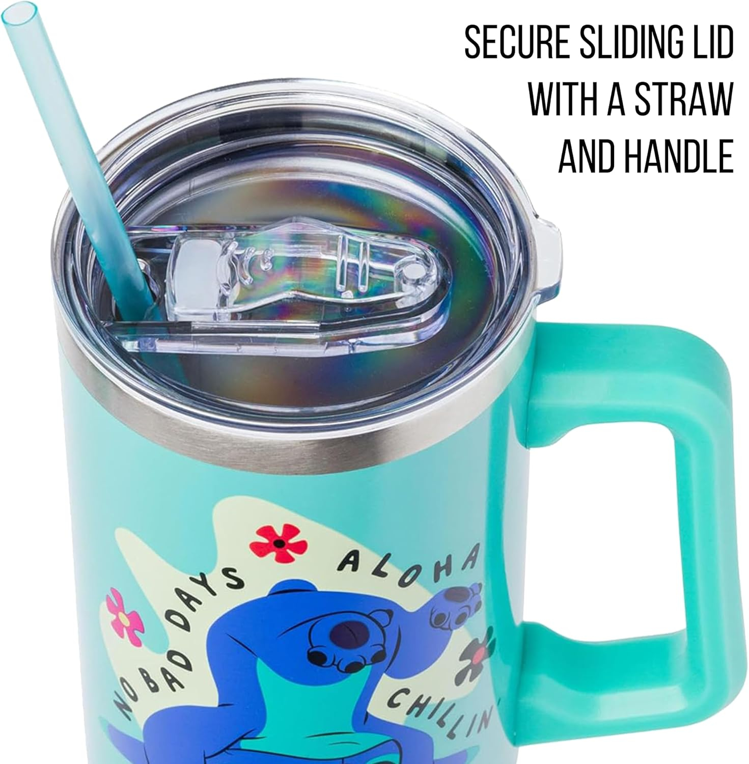 Silver Buffalo 40 oz Disney Lilo and Stitch Aloha Stainless Steel Tumbler