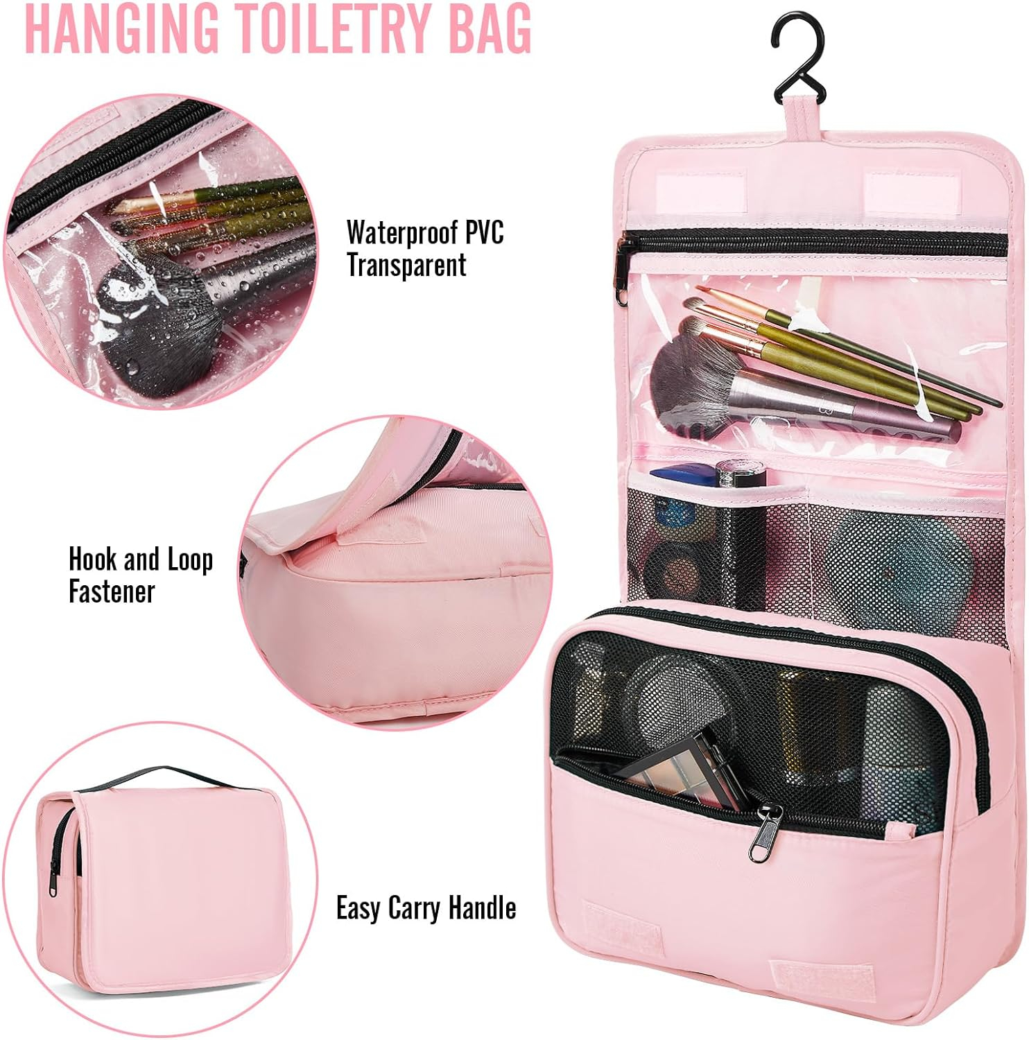 Veken 8 Set Packing Cubes for Travel Essentials, Suitcase Organizer Bags Set for Luggage, Road Trip Travel Accessories in 4 Sizes (Extra Large, Large, Medium, Small), Pink
