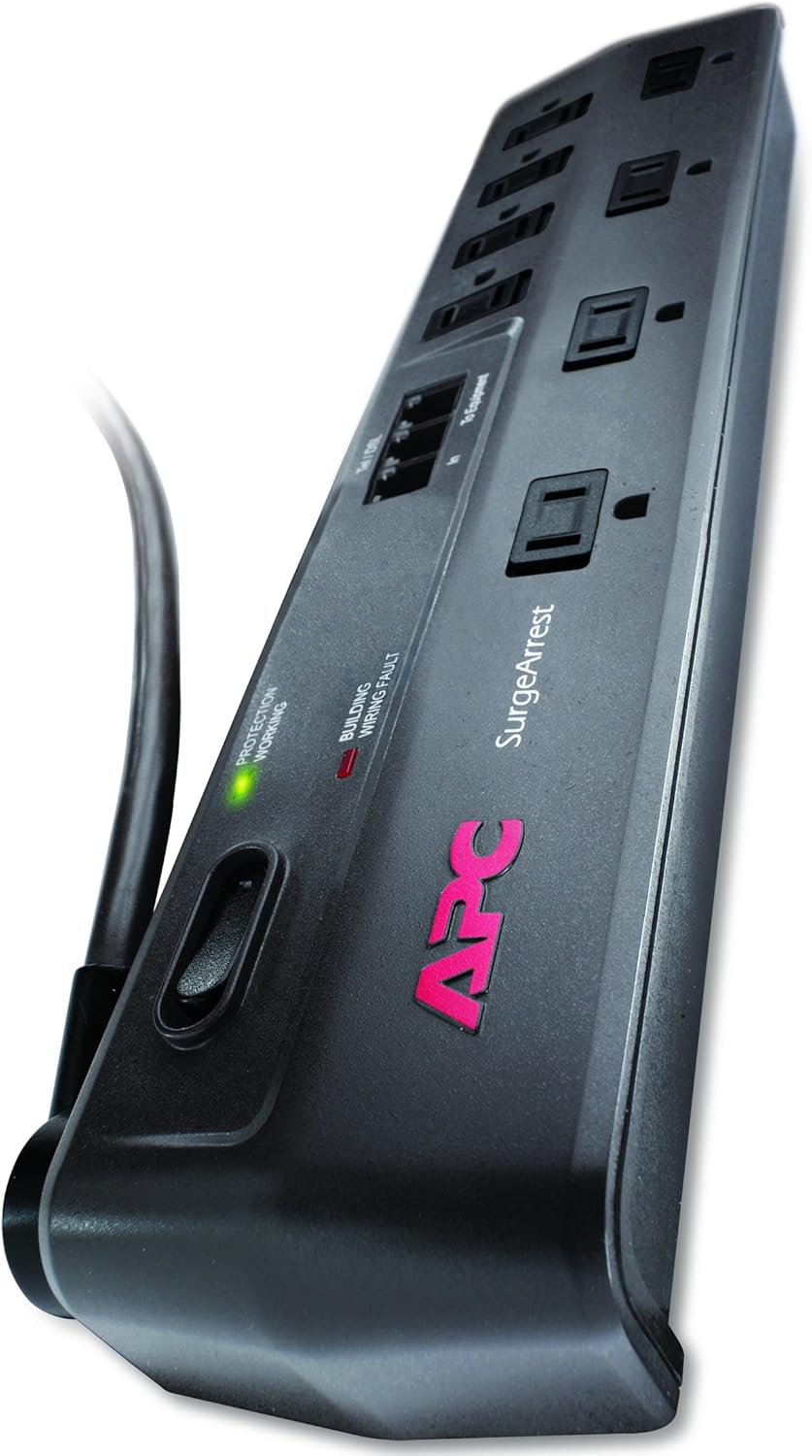Apc Av P8vt3 8-outlet Surgearrest[r] With Telephone Splitter & Coaxial Protection