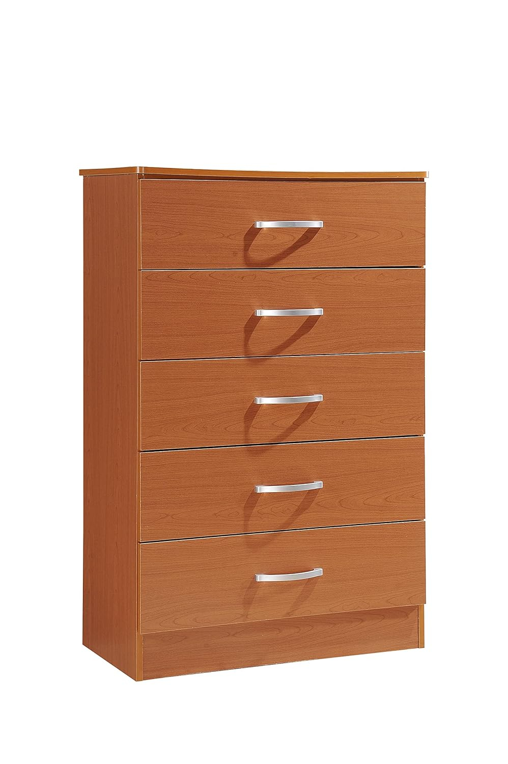 Hodedah 5-Drawer Chest in Cherry