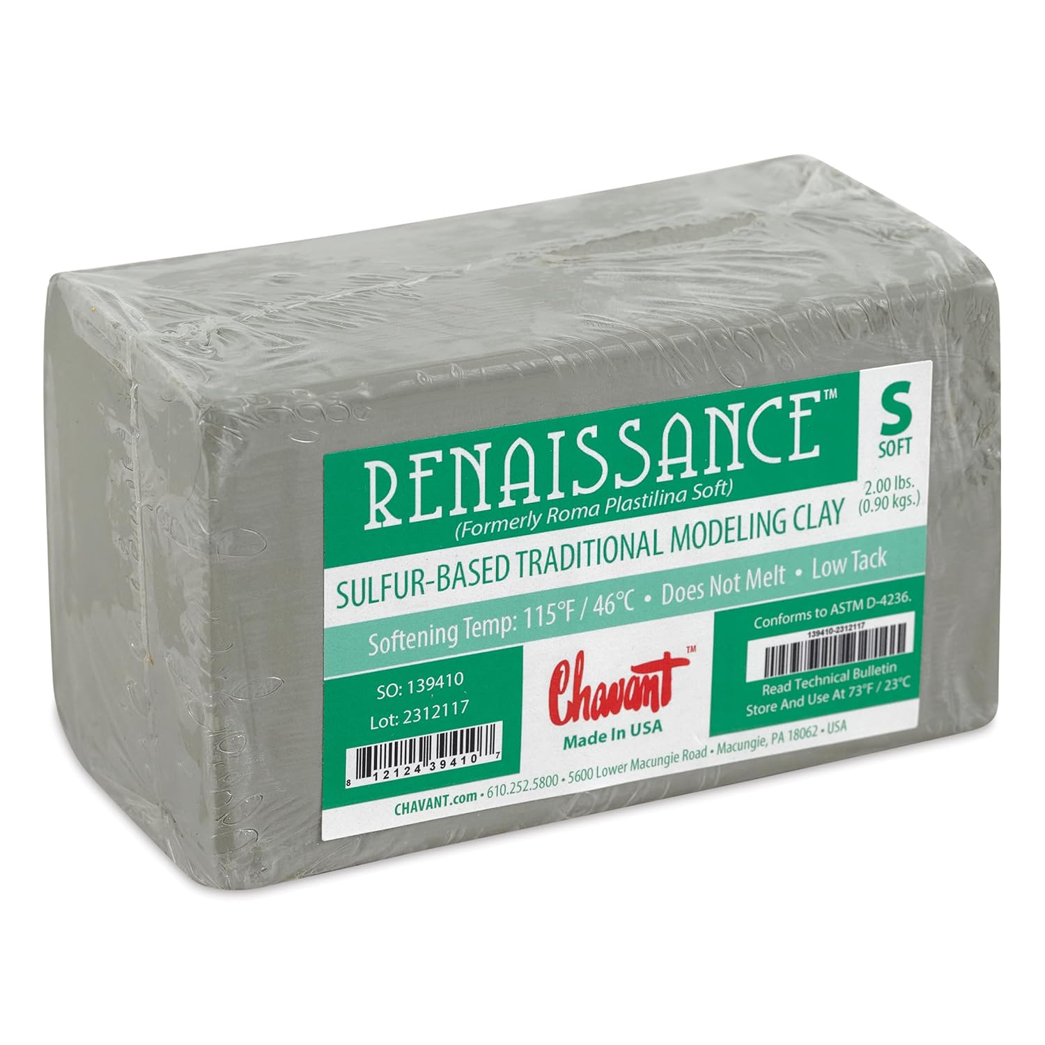 Sculpture House Roma Plastilina, Gray-Green #1, Soft