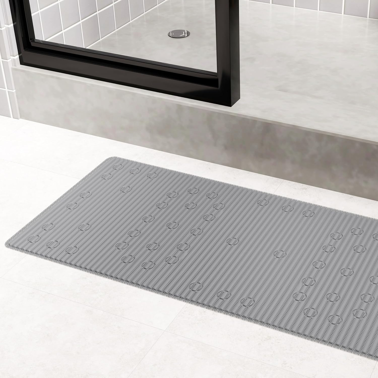 Arm & Hammer Comfort Touch Performance Foam Non-Slip Bath Mat for Showers and Tubs, 17 x 40, Grey
