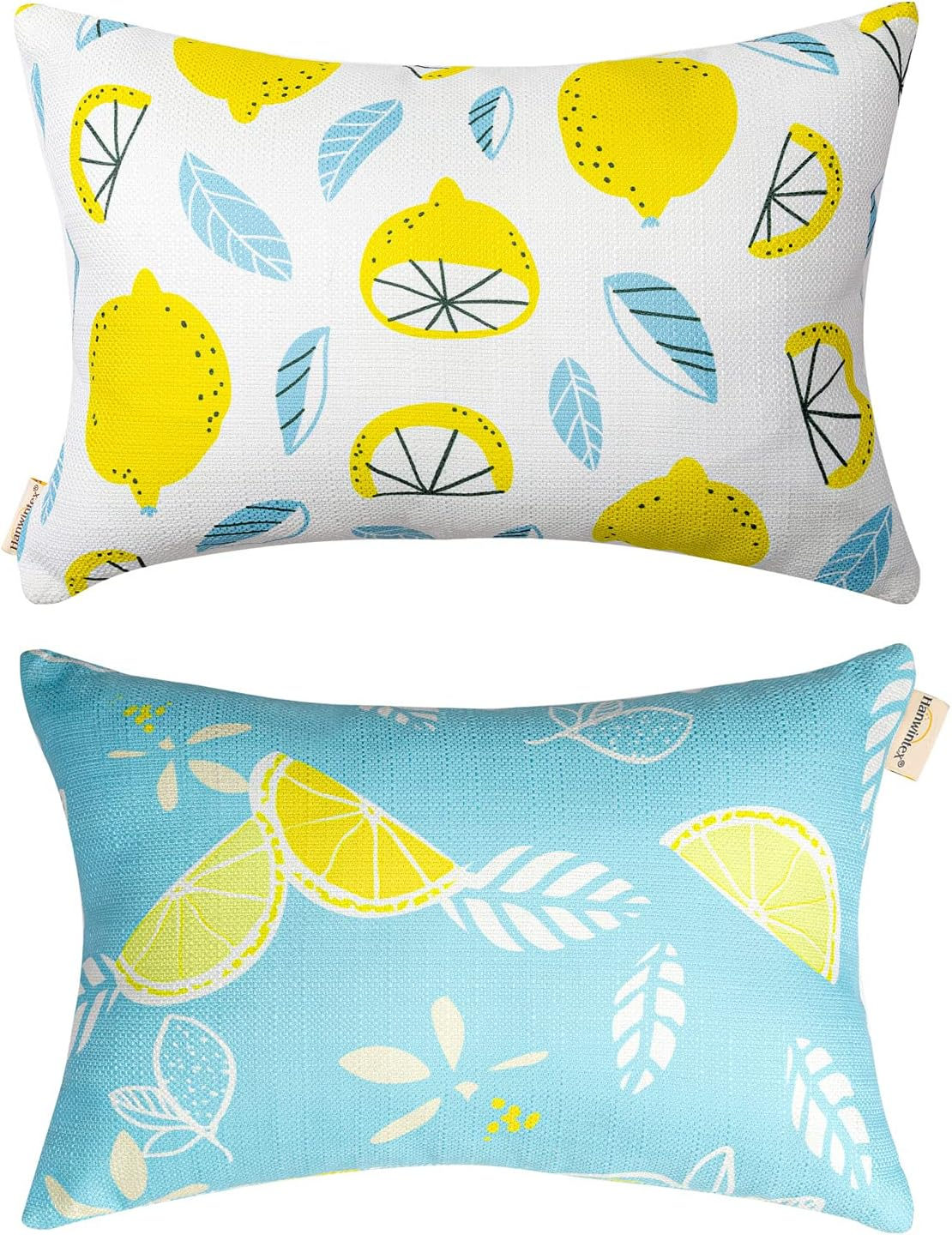 Outdoor Pillows for Lounge Chair Head Resting, Small Square Decotative Pillow with Adjustable Stripe for Recliner, Office Chair,Car Seat,Sofa Neck or Lumbar Attachment,Waterproof 2pack