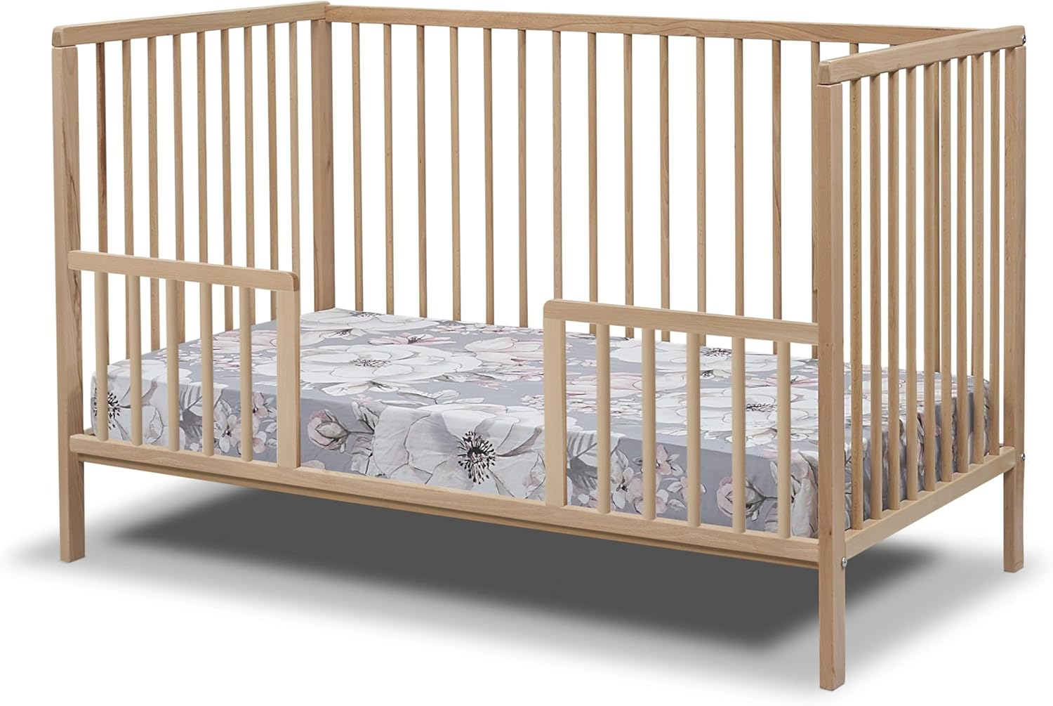 Gray Wooden Toddler Bed Rail Guard