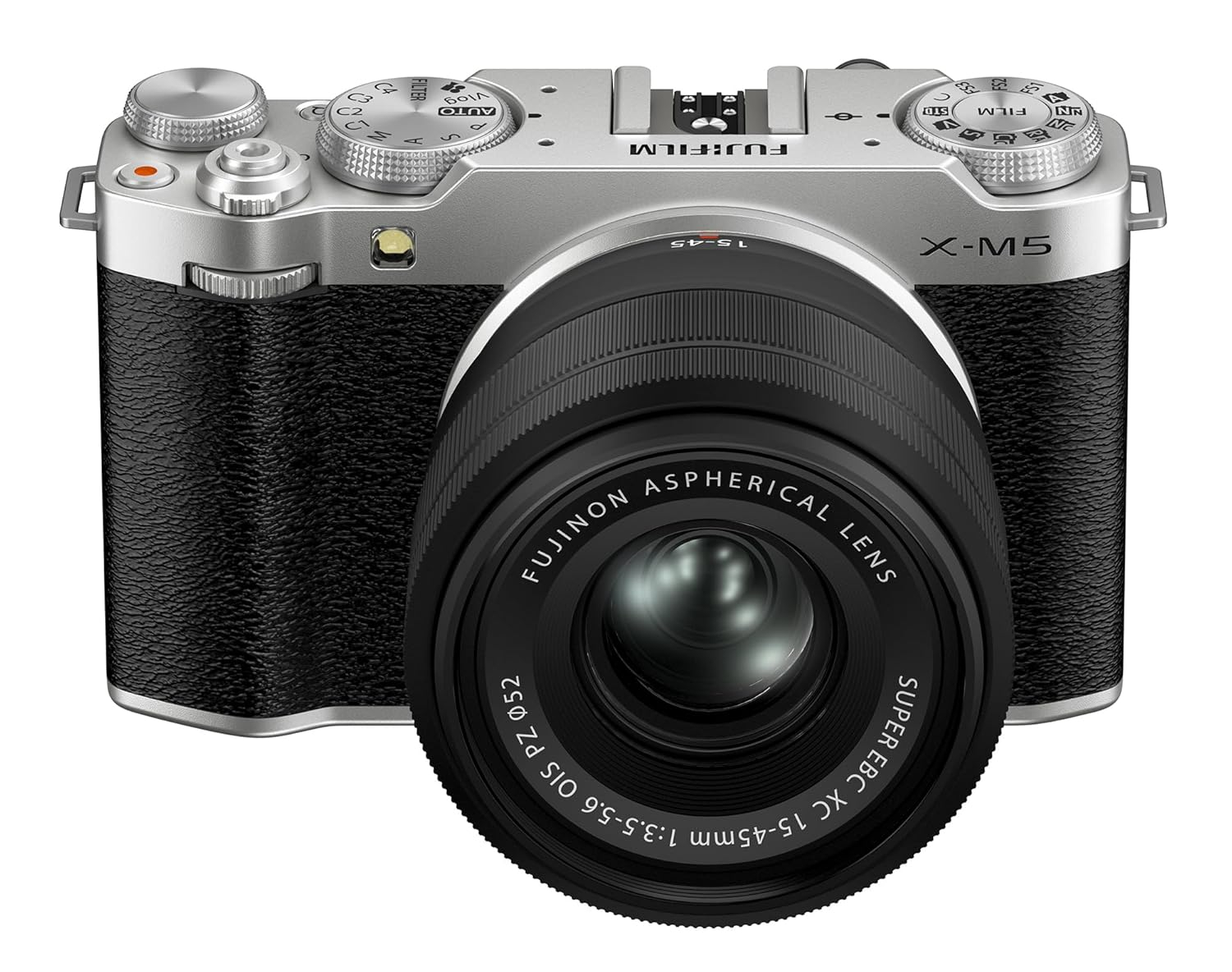 Fujifilm X-M5 Mirrorless Camera Body with XC 15-45mm F3.5-5.6 OIS PZ Lens (Silver)