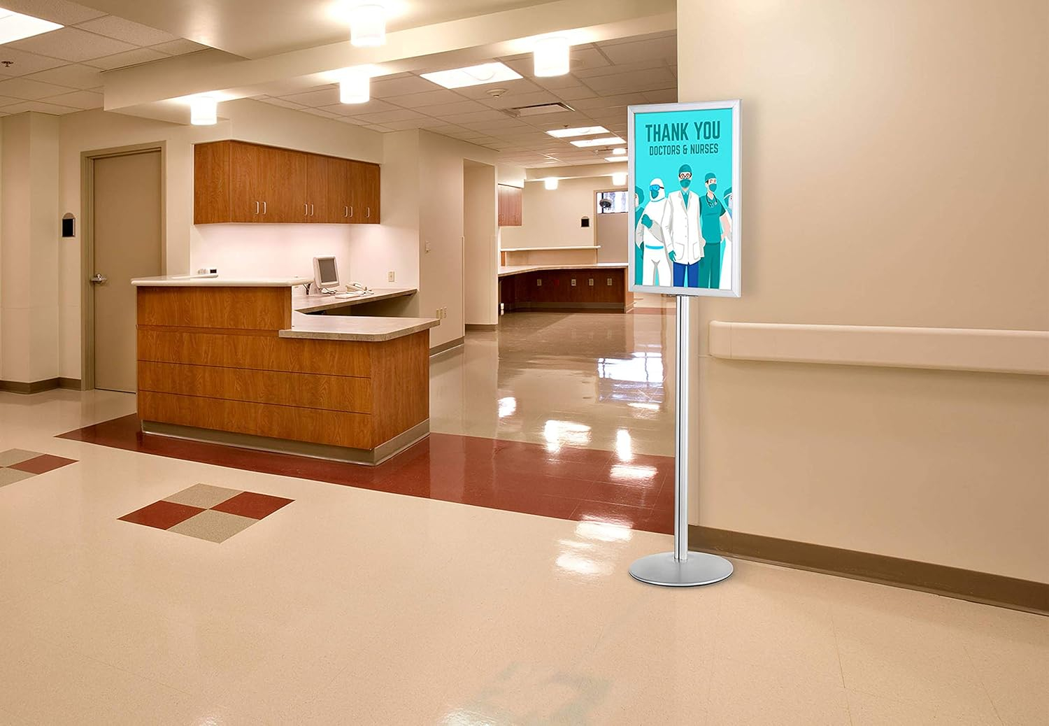 Aluminum Pedestal Sign Holder Stand