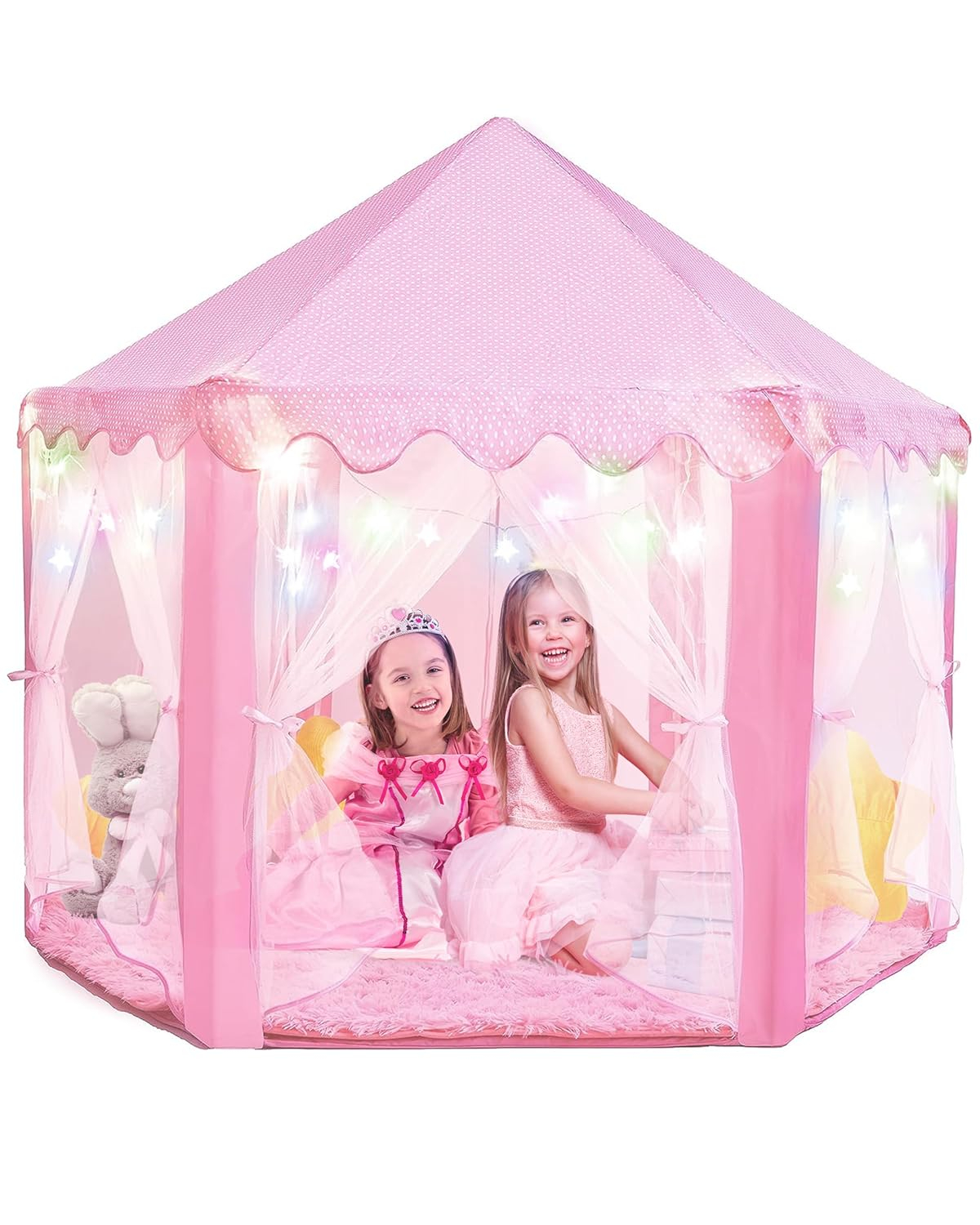 Princess Tent for Kids Tent - 55" X 53" with Led Star Lights | Princess Toys | Toddler Play Tent | Playhouse | Princess Castle