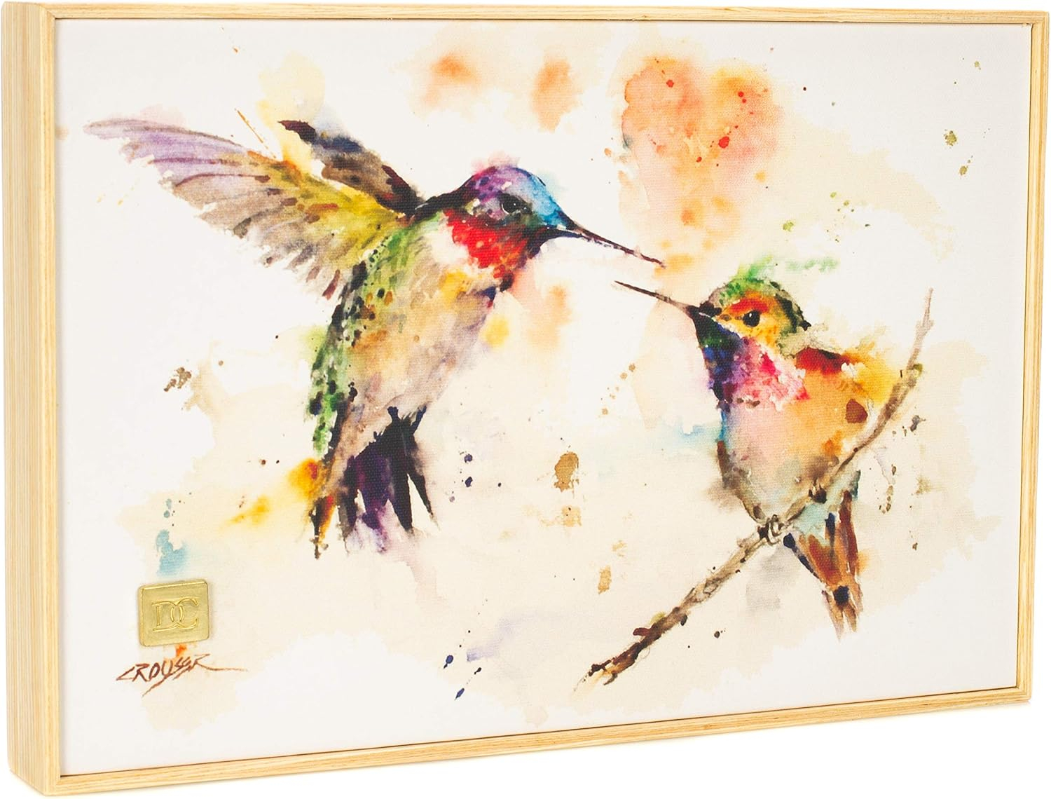 Big Sky Carvers The Lovebirds Hummingbirds Canvas Wall Art Home Decoration