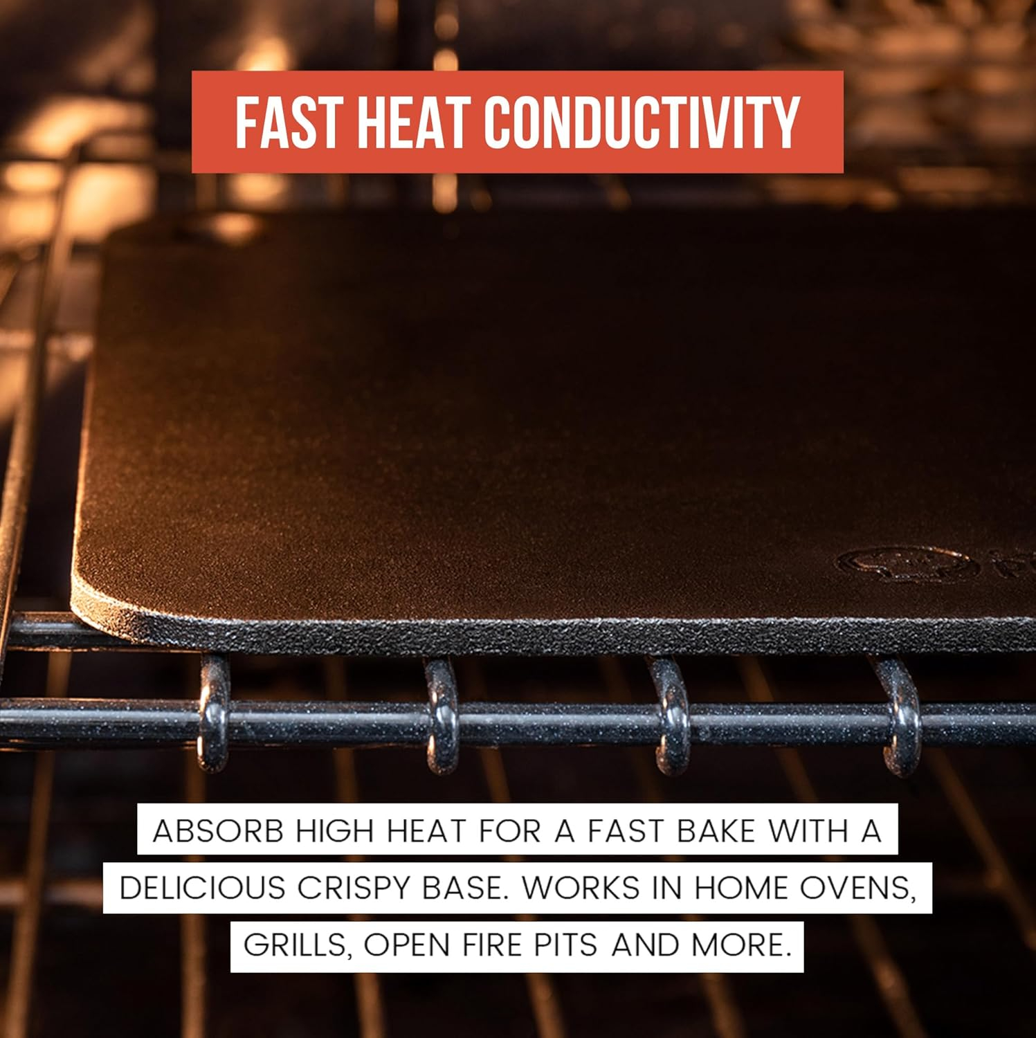 Chef Pomodoro Pizza Steel for Oven, 16 x 13.5 x 0.25 Thick, Baking Steel for Grill, Original Artisan Pizza Stone
