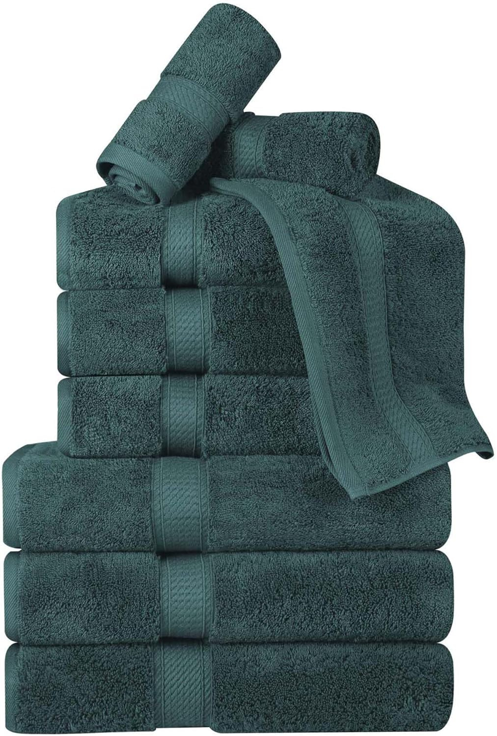 Teal Egyptian Cotton Ultra Plush 9-Piece Towel Set