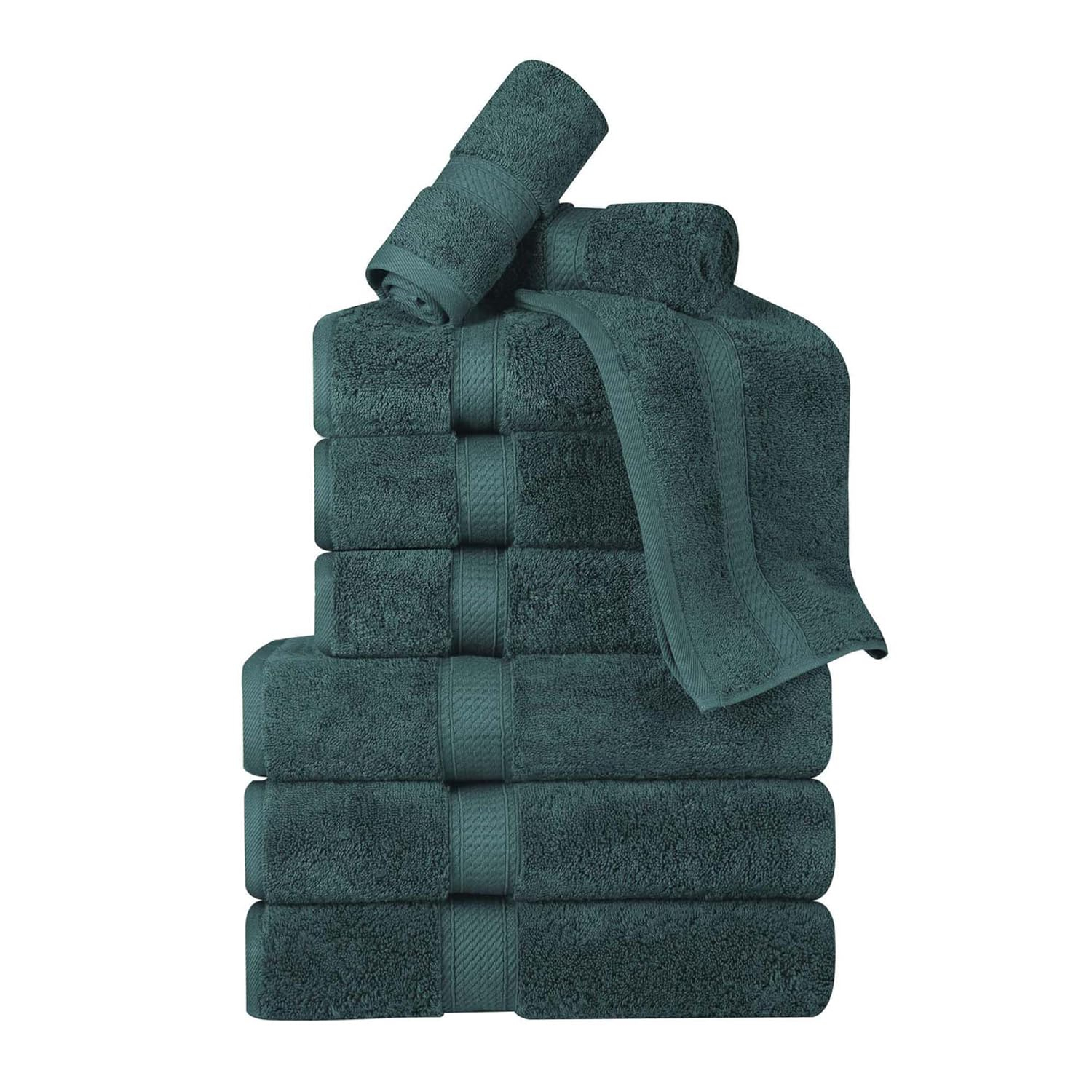 Teal Egyptian Cotton Ultra Plush 9-Piece Towel Set