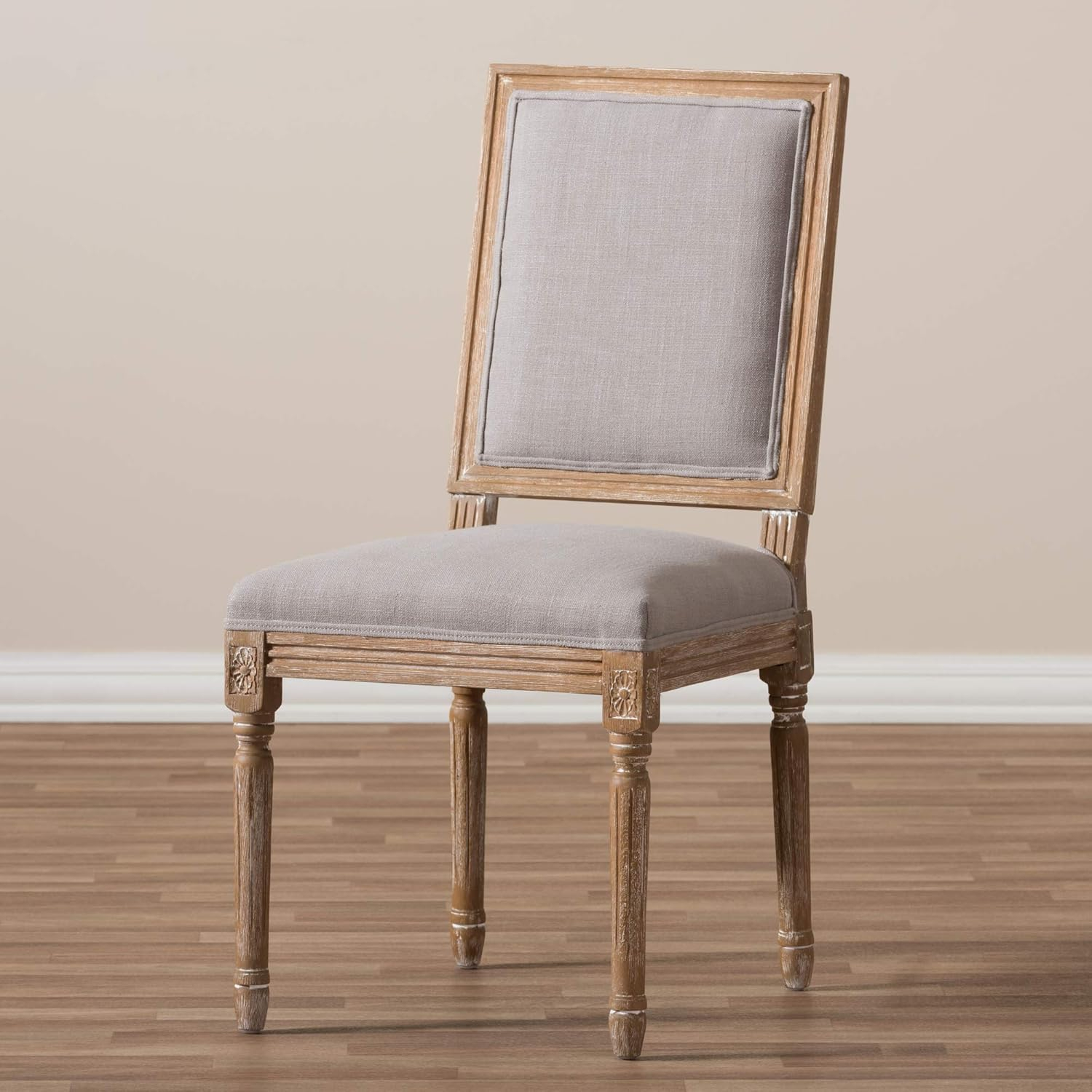 Baxton Studio Clairette Wood Traditional French Accent Chair