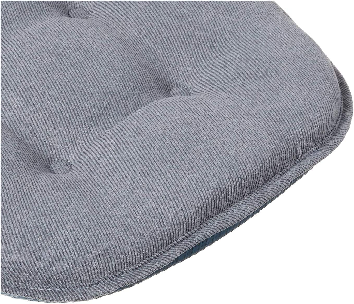 Gray Polyester Non-Slip U-Shaped Chair Cushions, Set of 2