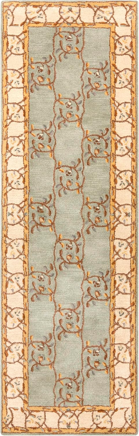 Mark&Day Area Rugs, 3x12 Golden Traditional Sage Runner Area Rug (3' x 12')