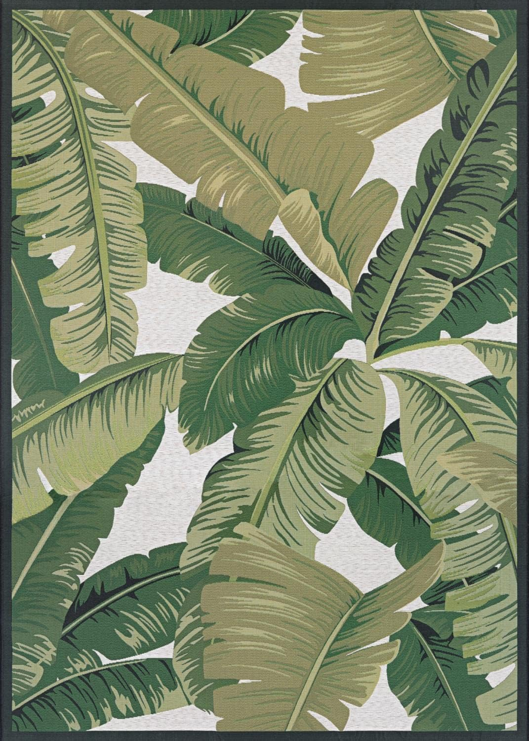 Couristan Dolce 2 x 3 (ft) Loomed Polypropylene Hunter Green-Ivory Rectangular Indoor/Outdoor Floral/Botanical Area rug