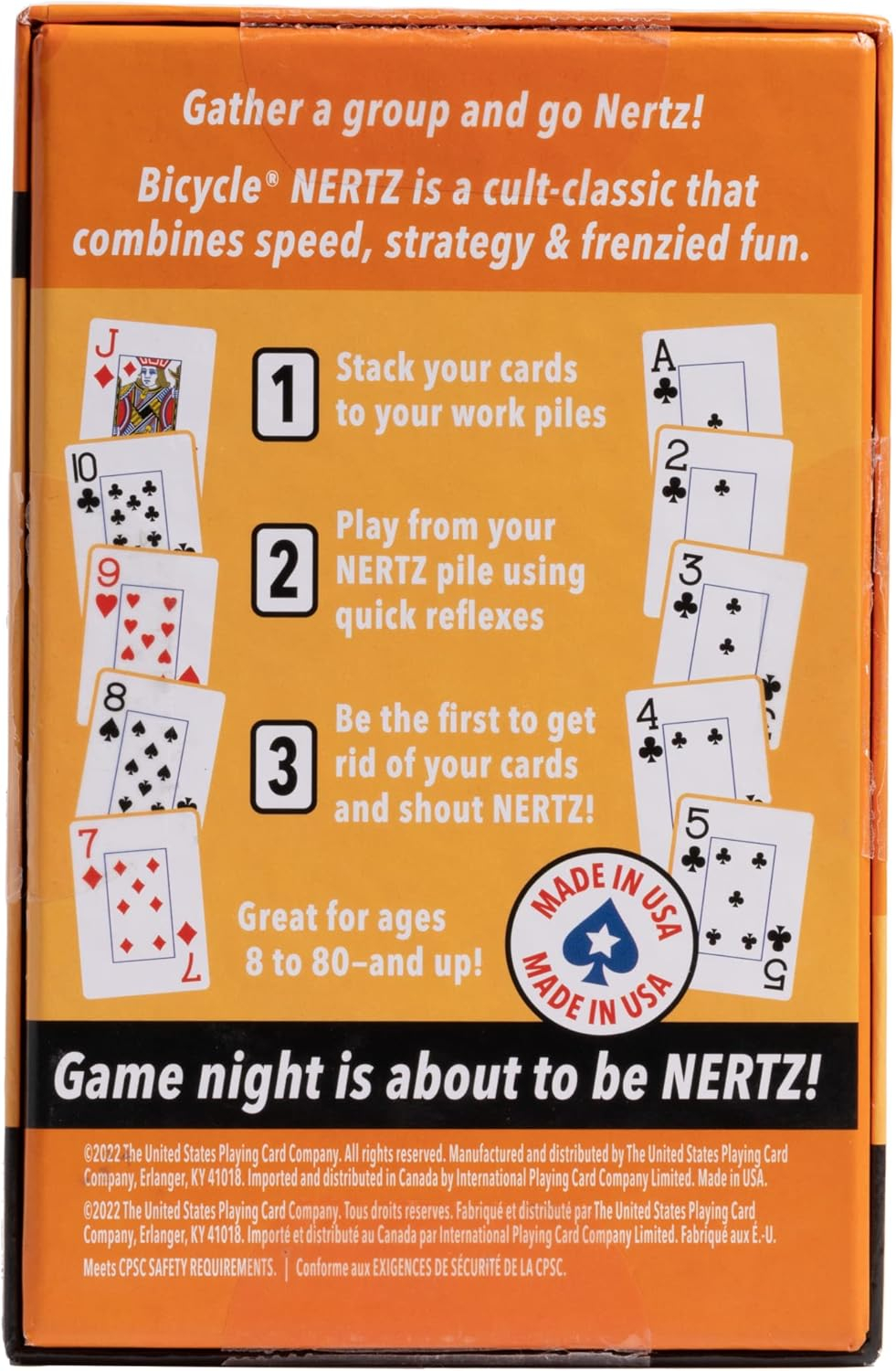 Bicycle Nertz Playing Cards Game Multiplayer Solitaire (up to 8 Players)