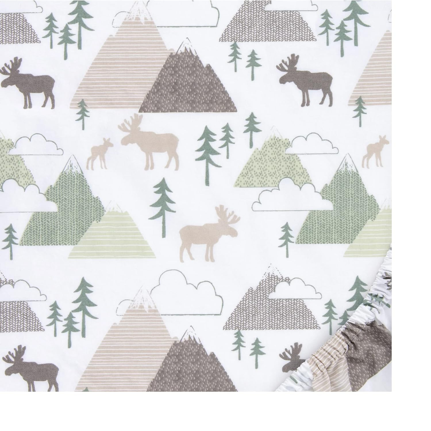 Trend Lab Mountain Baby Changing Pad Cover 100% Cotton Cover for Baby Nursery, Fits A 16 in x 32 in Standard Changing Pad