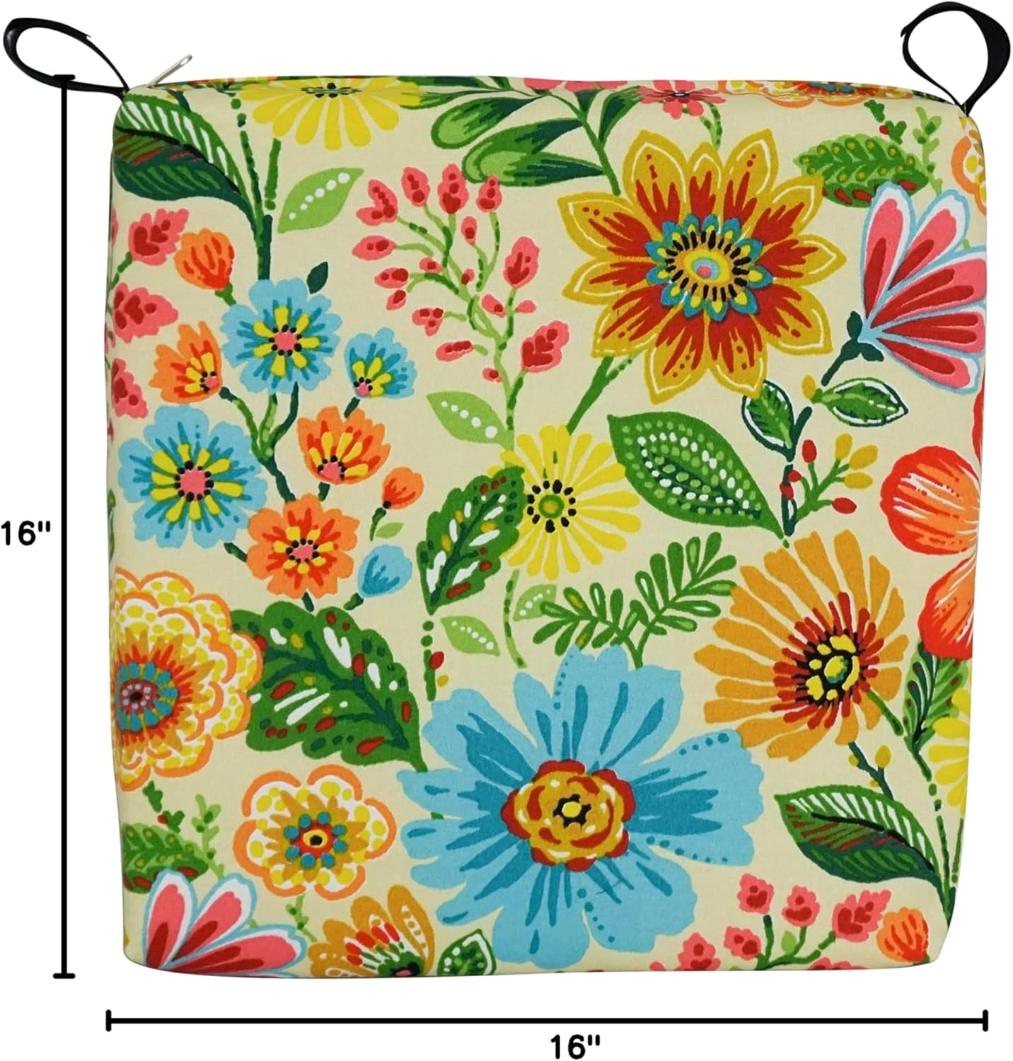 Blazing Needles Set of 4 Outdoor Chair Cushions, Gregoire Chamomile