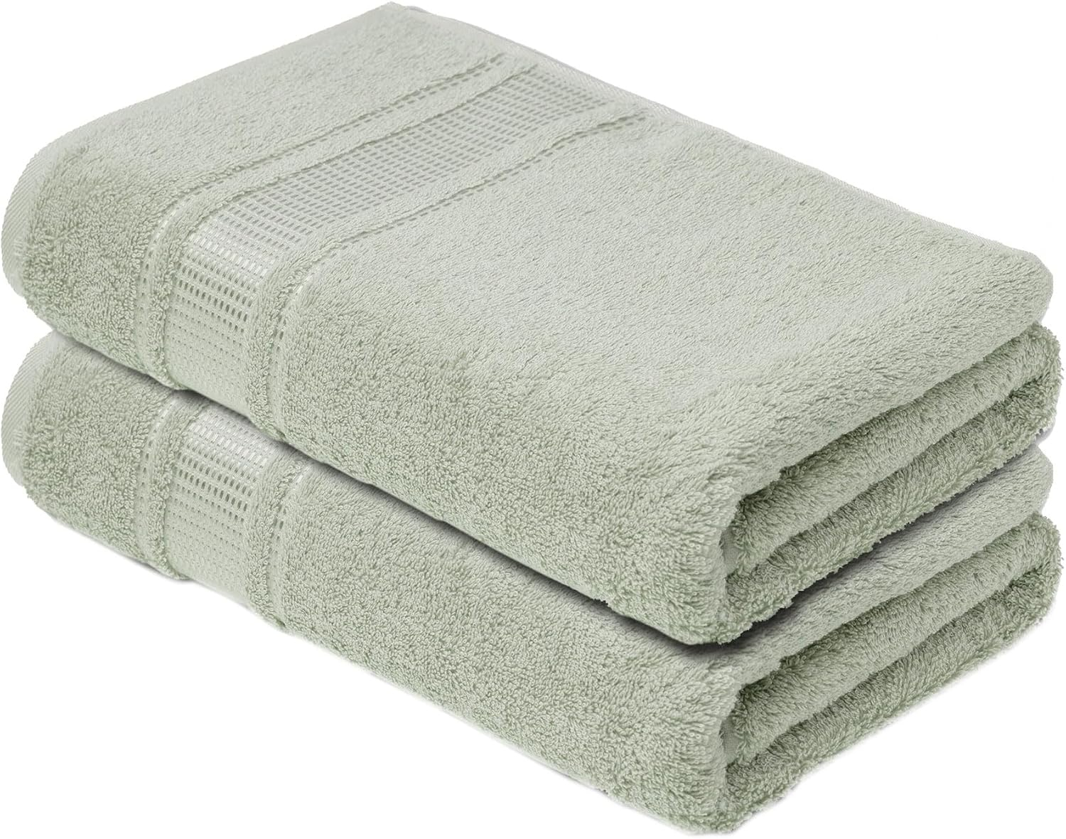 Melissa Linen, 2 Piece Hand Towel Pack Premium Cotton Soft Absorbent 20 x 35 in, Mint Green