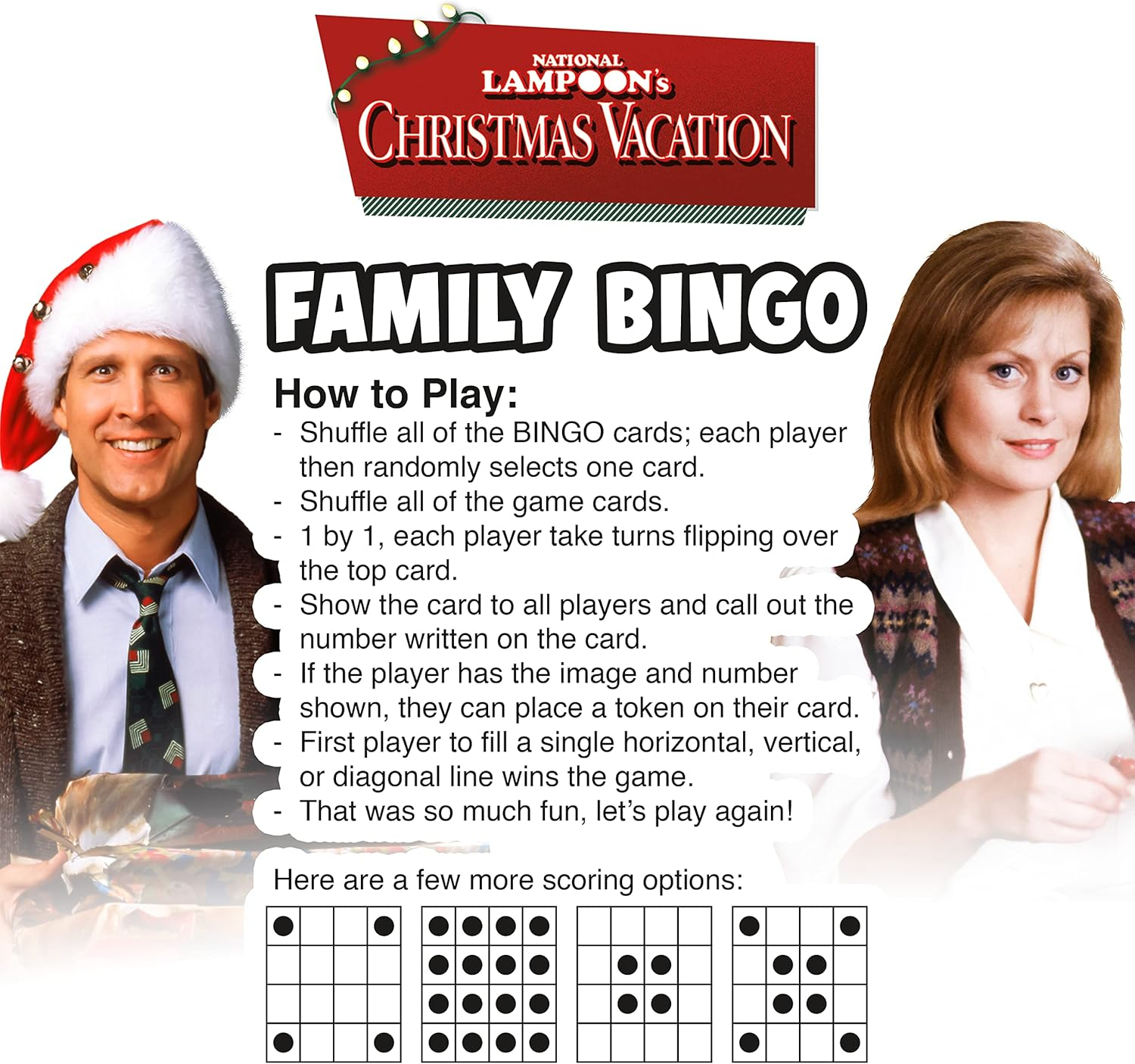 AQUARIUS - Christmas Vacation Family Bingo Game C43