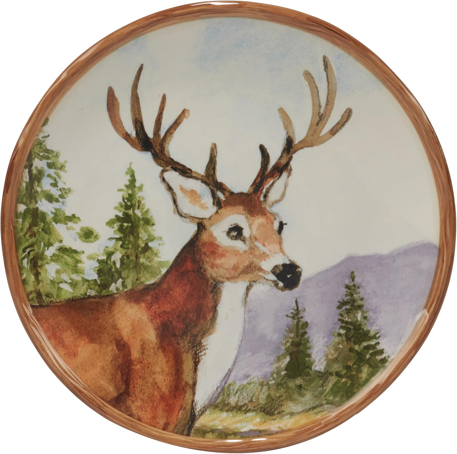 Mountain Summit Assorted Colors Dessert Plates (Set of 4)