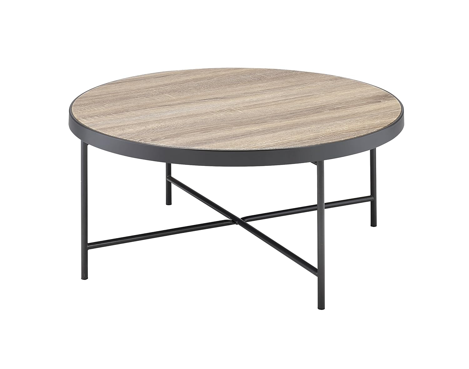 Charming Coffee Table Weathered Oak Brown - Saltoro Sherpi