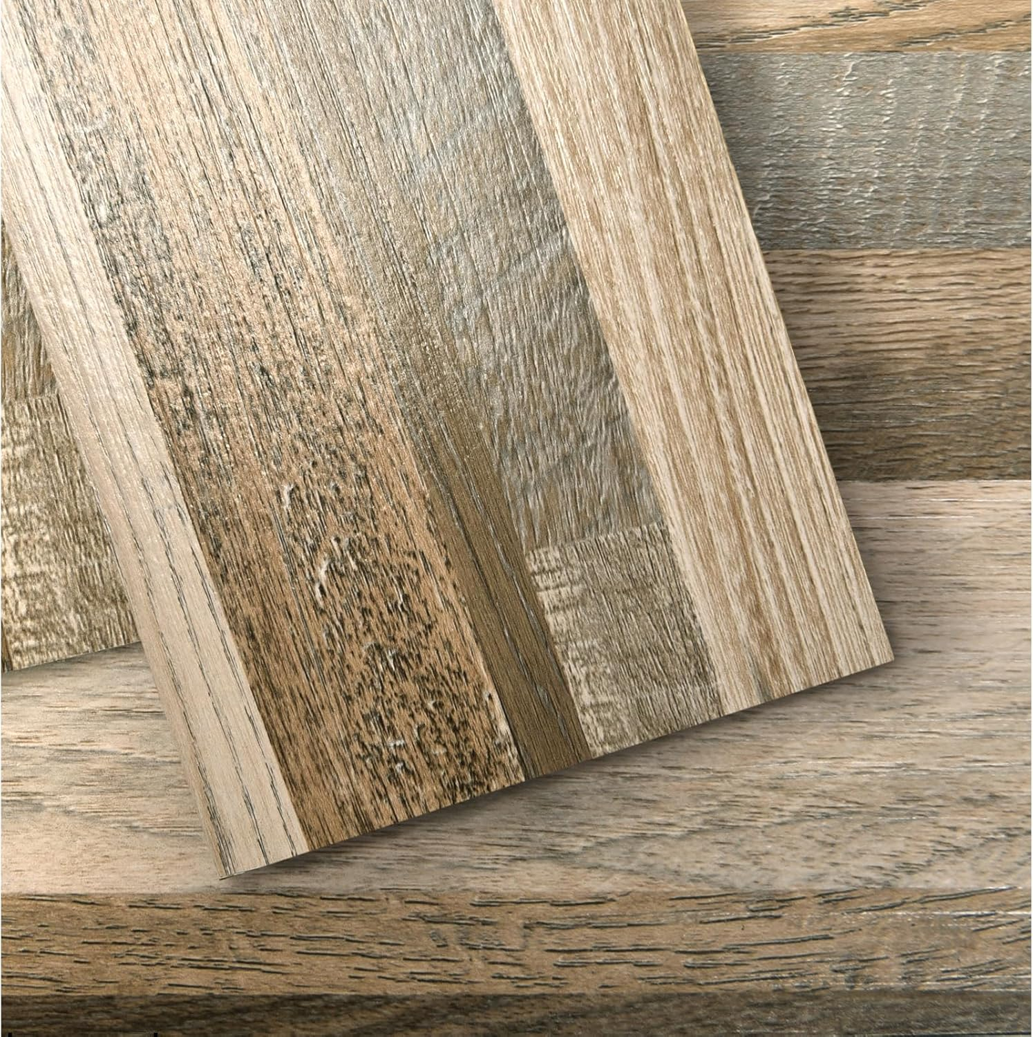 Art3d 36-Pack 54 Sq.ft Peel and Stick Floor Tiles Vinyl Plank Flooring Wood Look, Adhesive and Waterproof Tile Sticker for Bedroom, Living Room, Kitchen, RV in Aged Wood