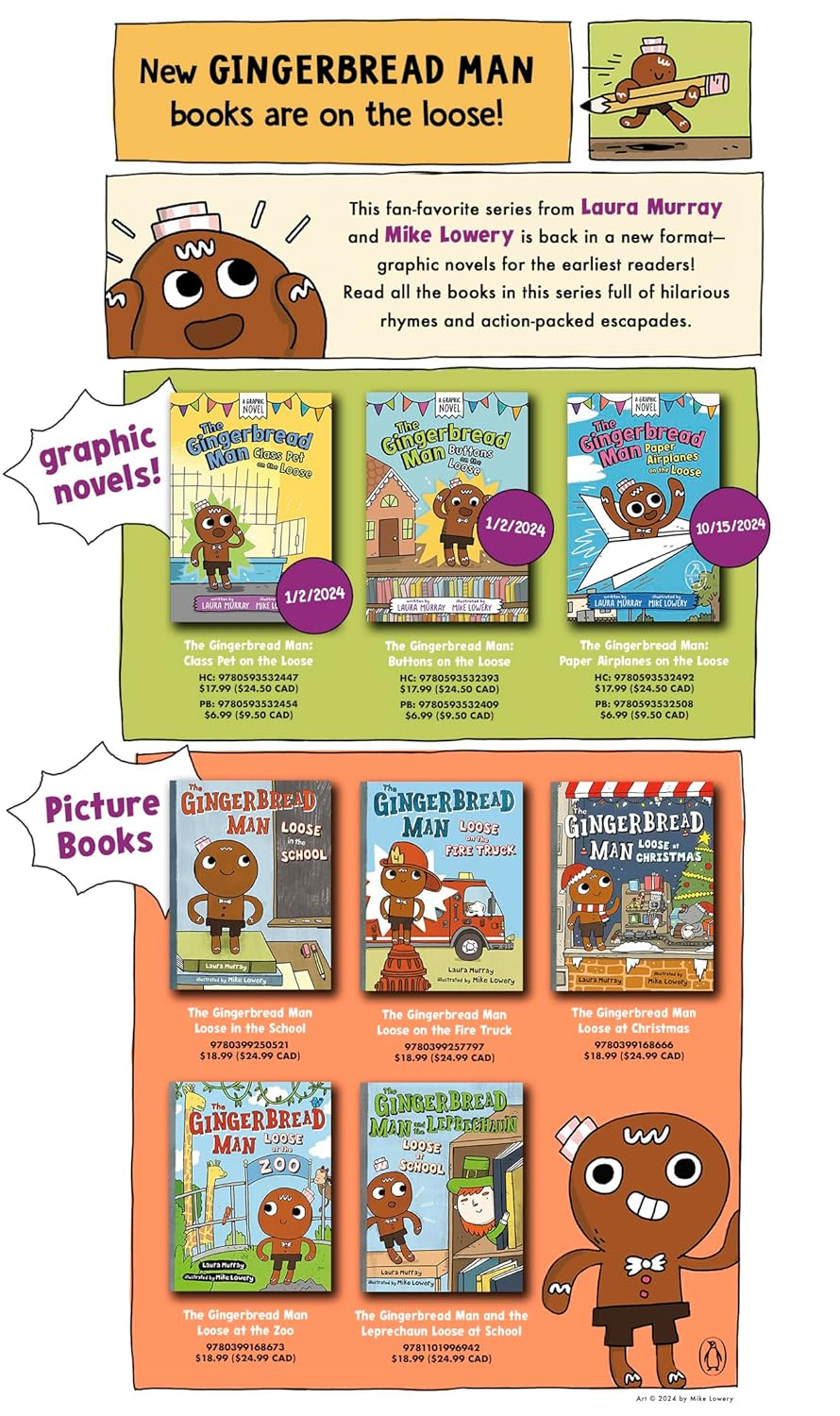 The Gingerbread Man: Paper Airplanes on the Loose: A Graphic Novel - (The Gingerbread Man Is Loose Graphic Novel) by  Laura Murray (Paperback)