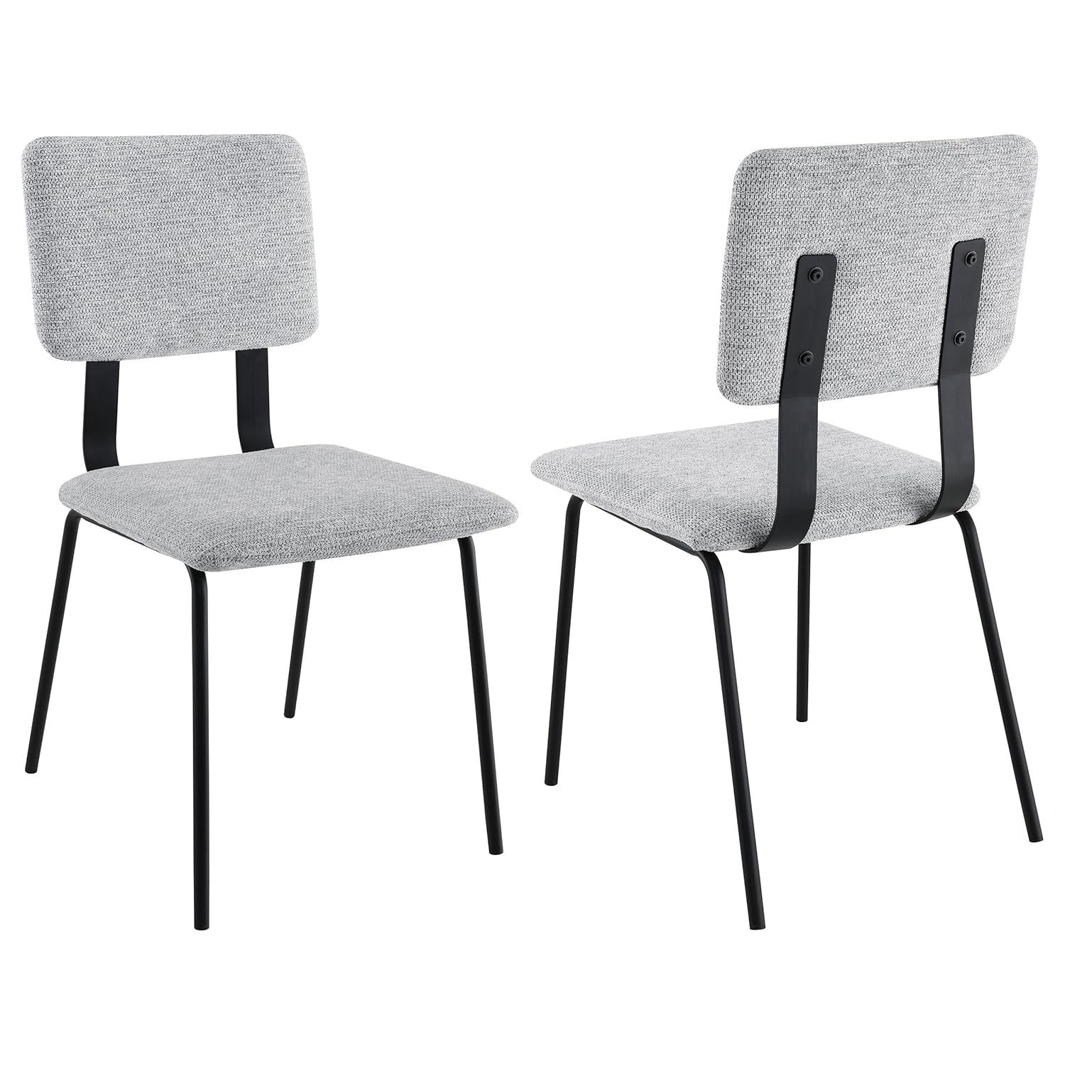Coaster Calla Contemporary Fabric Upholstered Dining Side Chair in Gray