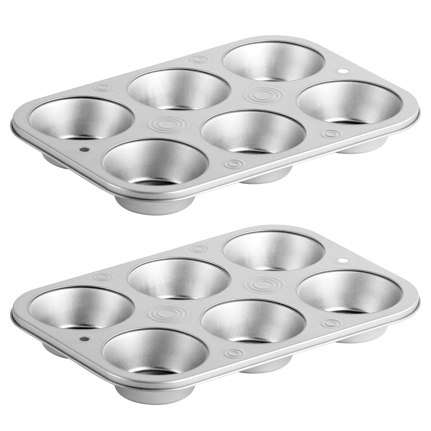 Wilton Set of 2 Recipe Right 6-Cup Muffin Pans