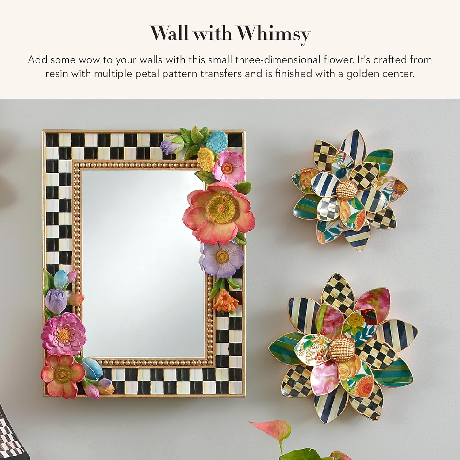 MACKENZIE-CHILDS Wallflower, Hanging Floral Wall Decor, Medium