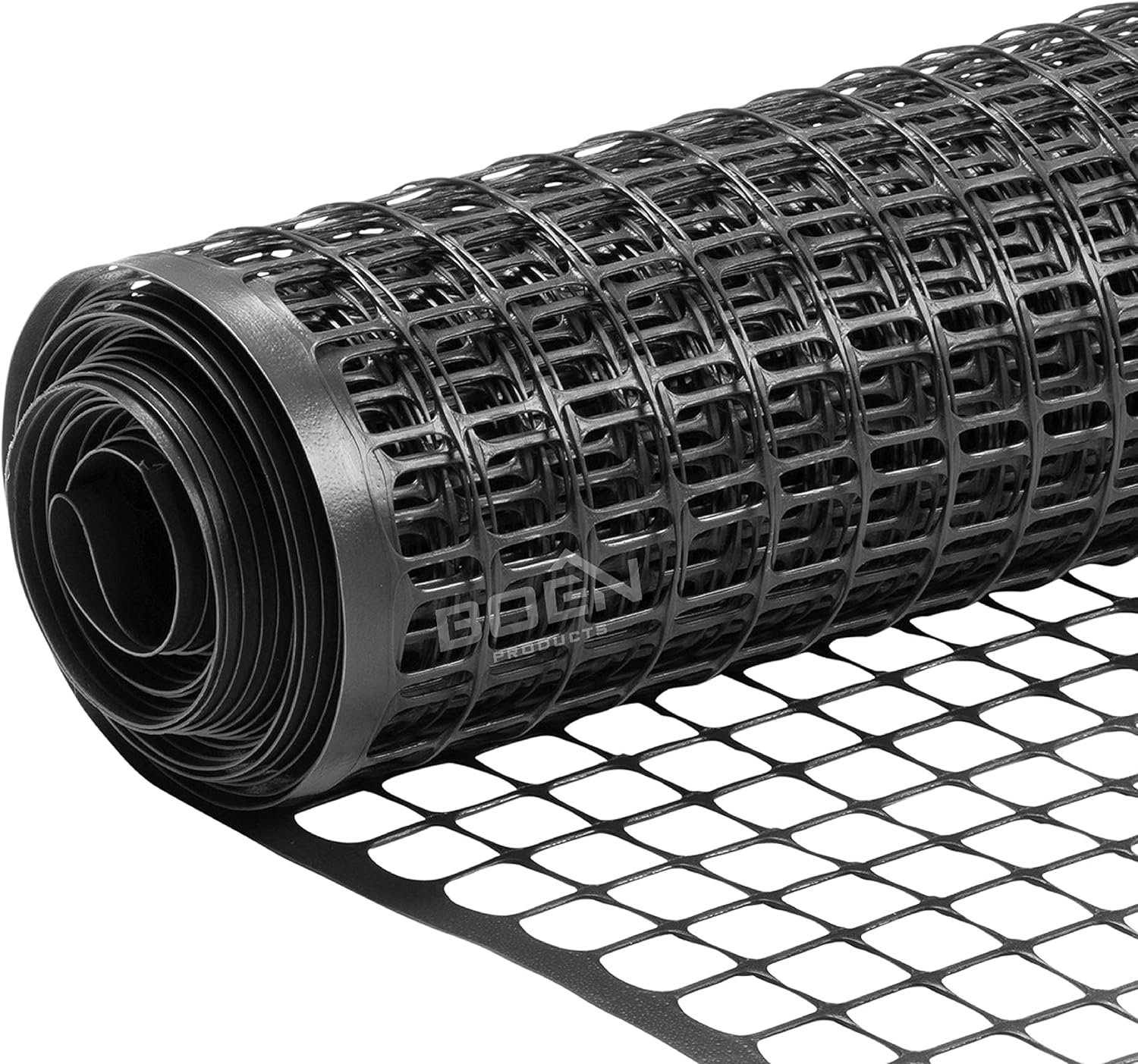 BOEN Garden Fence Temporary Barrier Outdoor Fence for Dog, Rabbit or Deer, Garden Netting Plastic Mesh Plant Protection (40" x 25', Black)