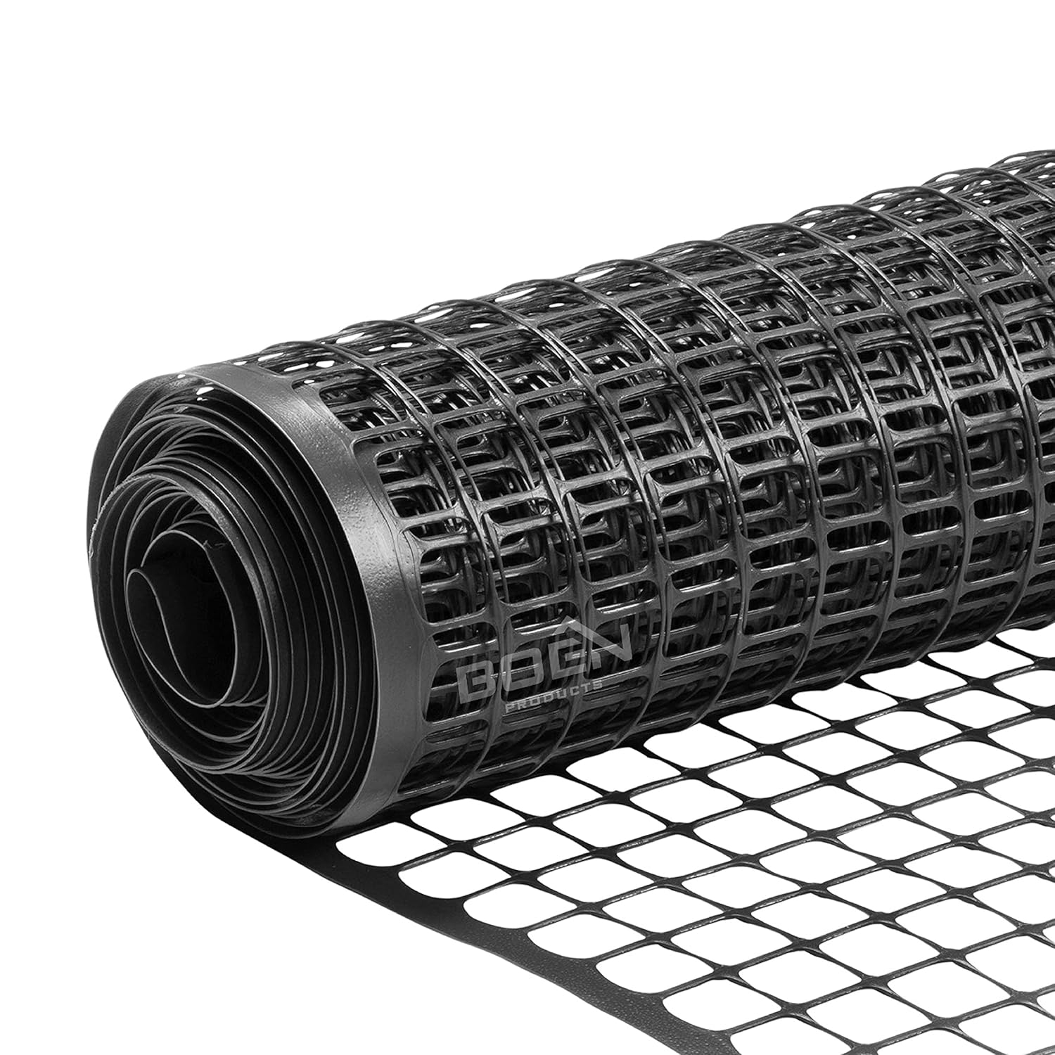 BOEN Garden Fence Temporary Barrier Outdoor Fence for Dog, Rabbit or Deer, Garden Netting Plastic Mesh Plant Protection (40" x 25', Black)