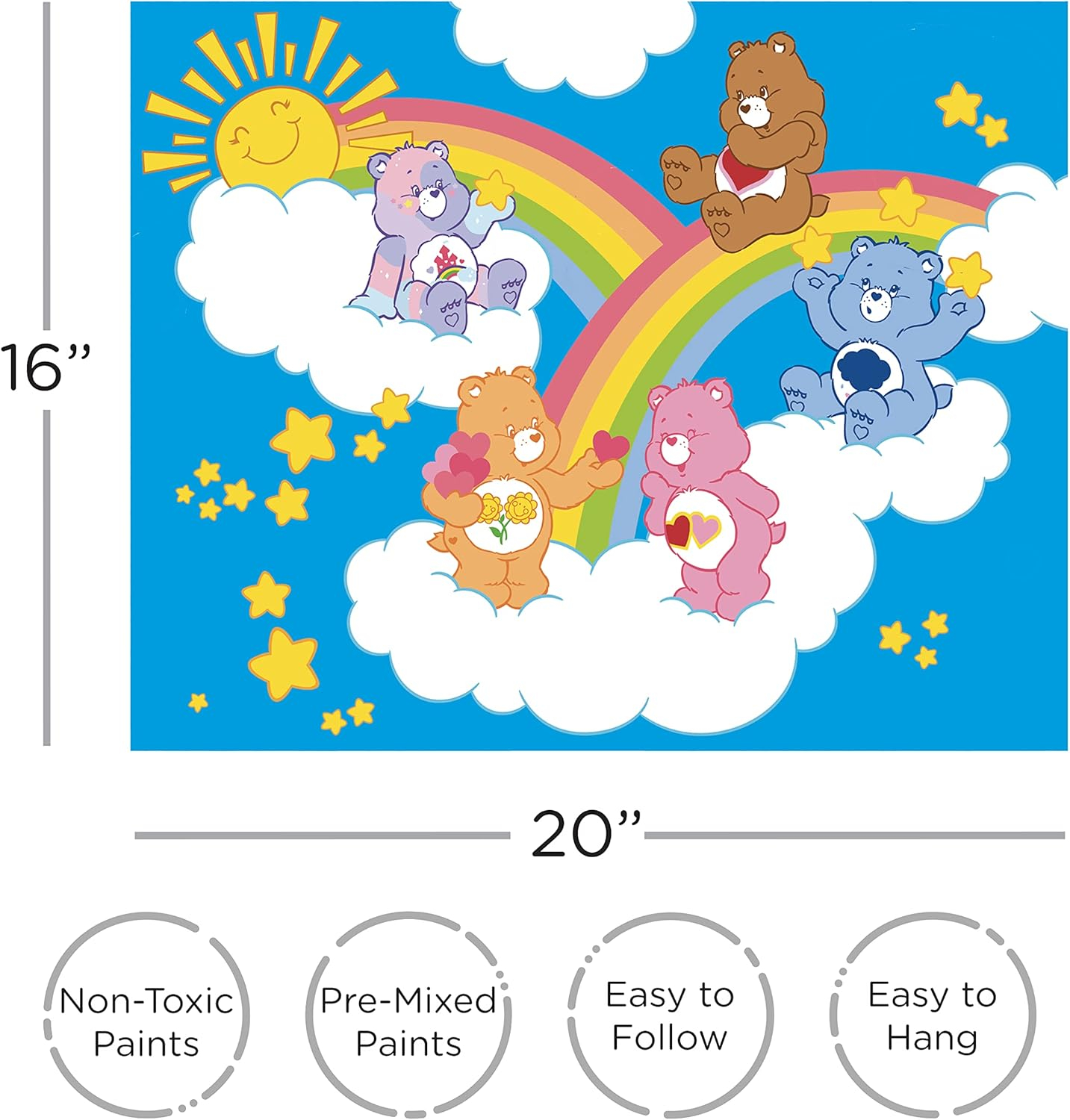 Care Bears Clouds Art by Numbers