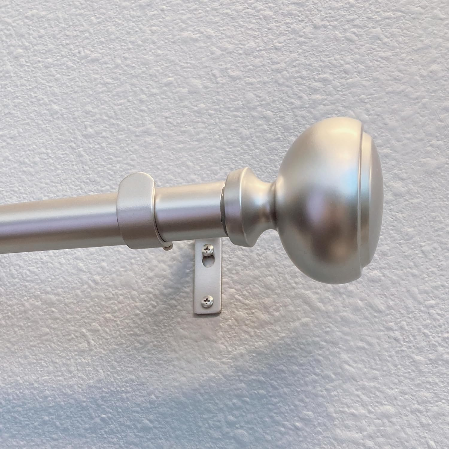 Fairbanks II 12-20 Inch Adjustable Side Curtain Rod Set Pair, 1 Inch Diameter in Nickel
