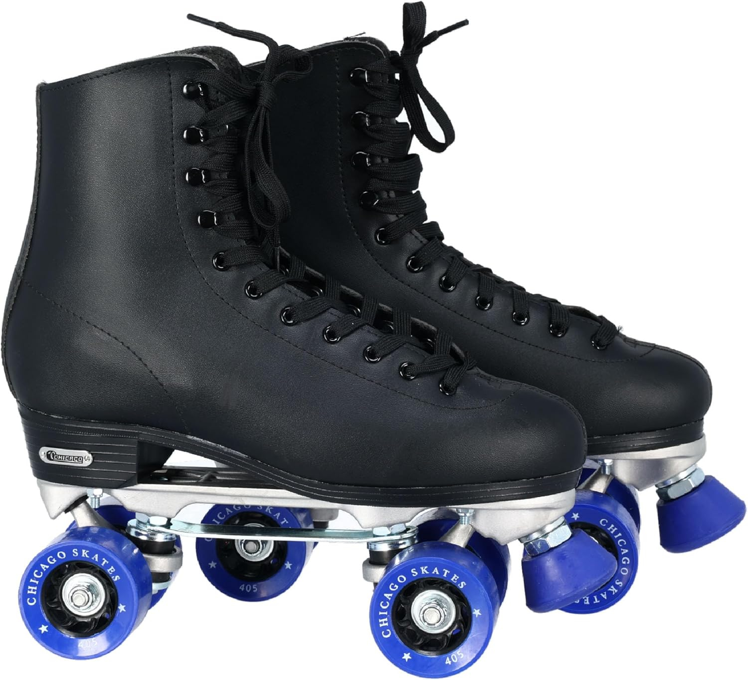 CHICAGO Skates Premium Black Quad Roller Skates for Boys and Men Beginners Classic Adjustable High-Top Design for Indoor or Outdoor Skates and Roller Derby