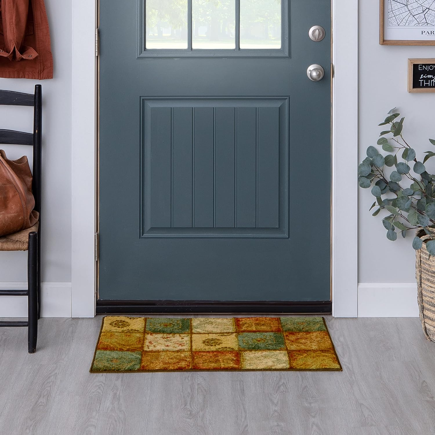 BrylaneHome Non-Skid Printed Loop 30" X 46" Scatter Mat