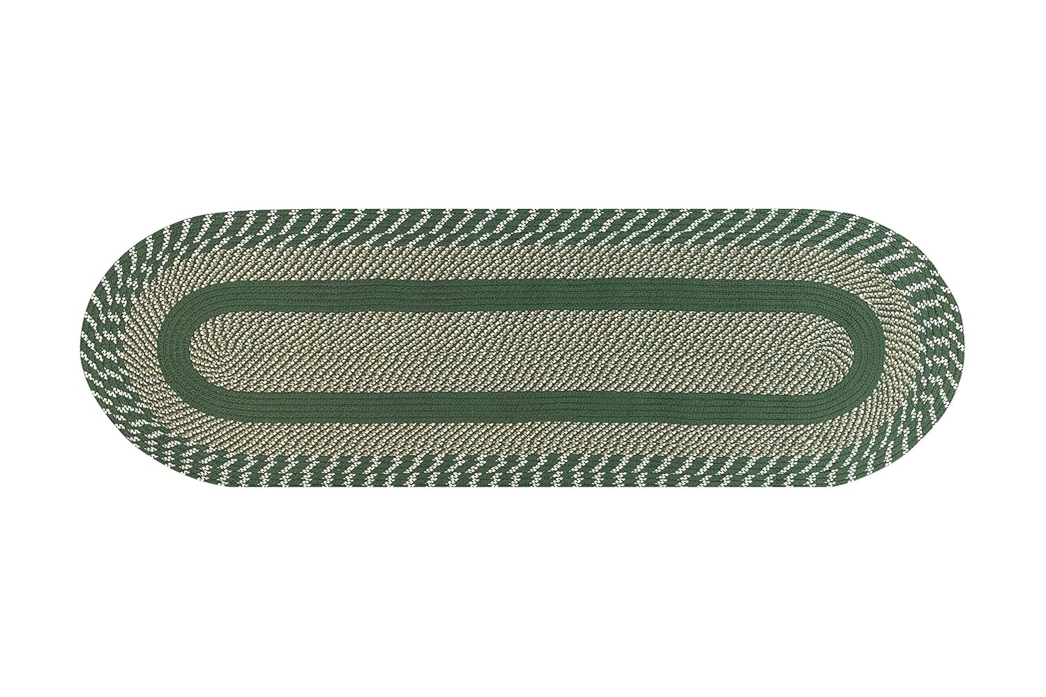 Better Trends Newport Braid Reversible Indoor Utility Rug, 100% Polypropylene, 24" x 72" Runner, Sage