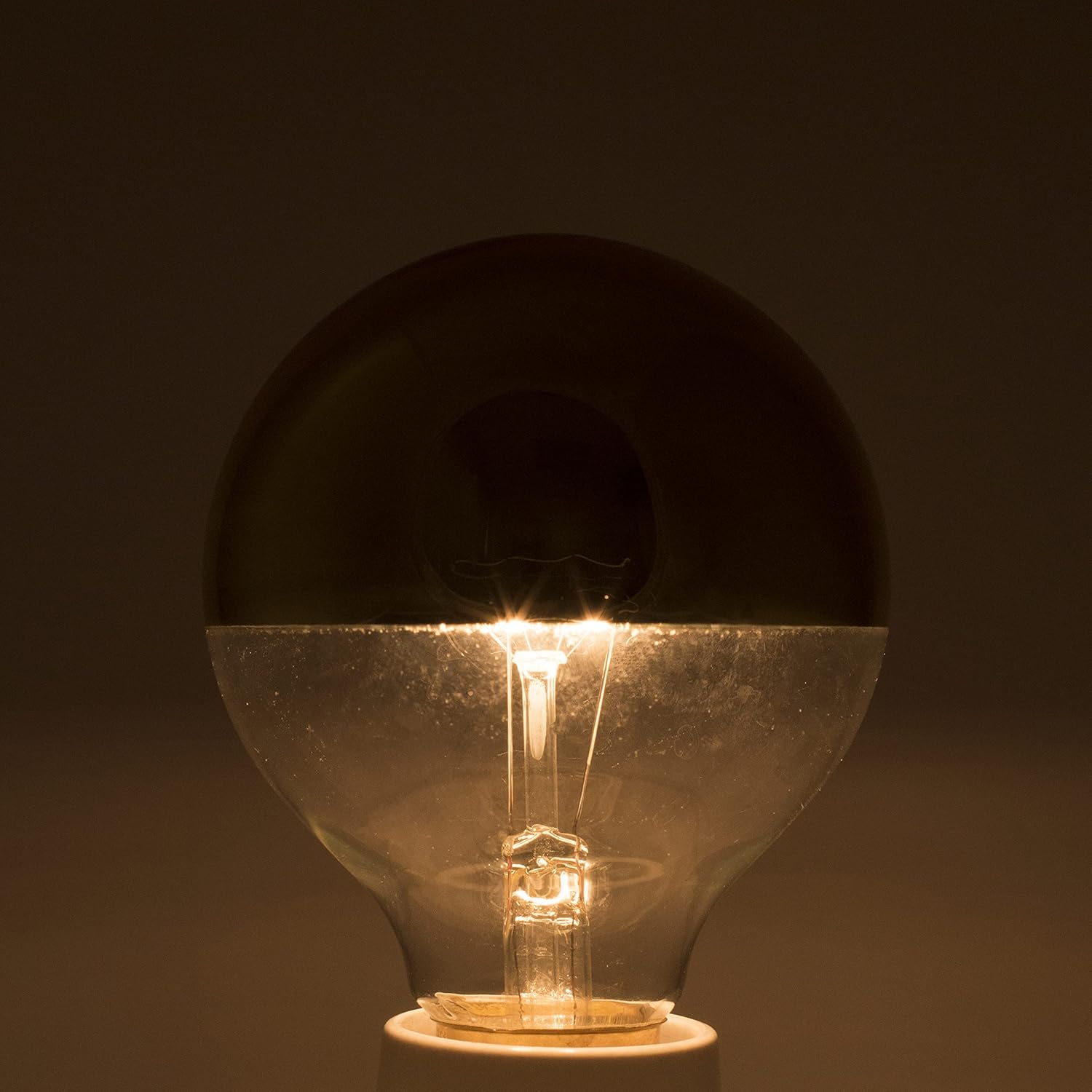 Bulbrite 100 Watt Dimmable Half Chrome G25 Incandescent Light Bulb with Medium (E26) Base, 2700K Warm White Light